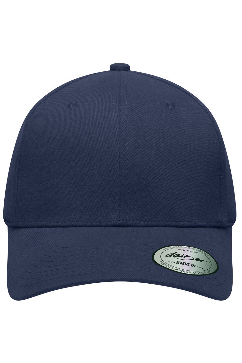 Daiber 6 Panel Elastic Fit Baseball Cap in Navy – Vorderansicht