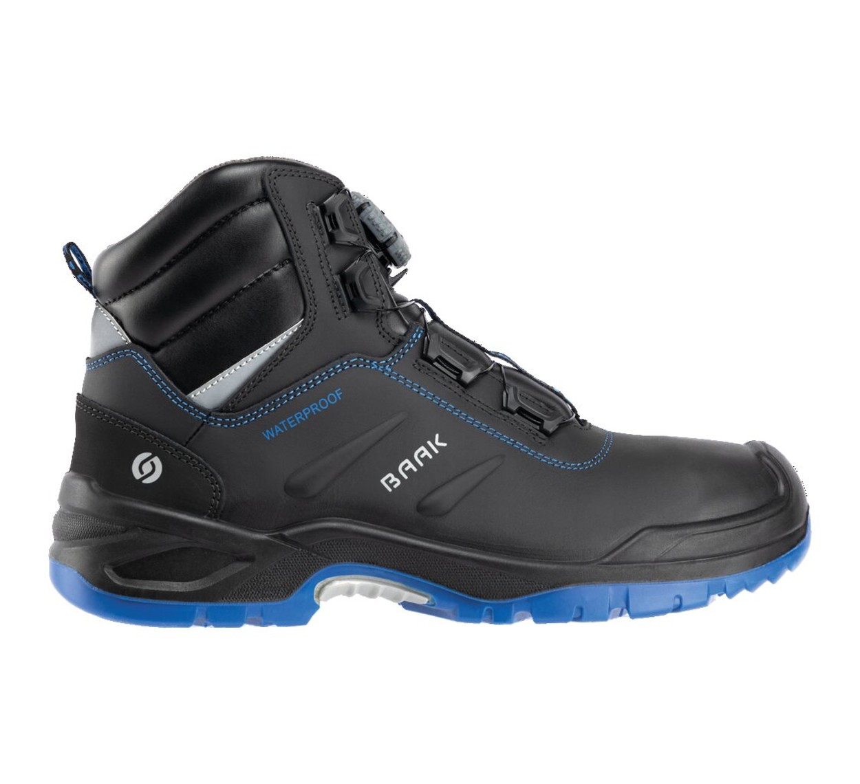 BAAK Stiefel S3 SRC ESD WR Boa HUNTER in Schwarz – Vorderansicht