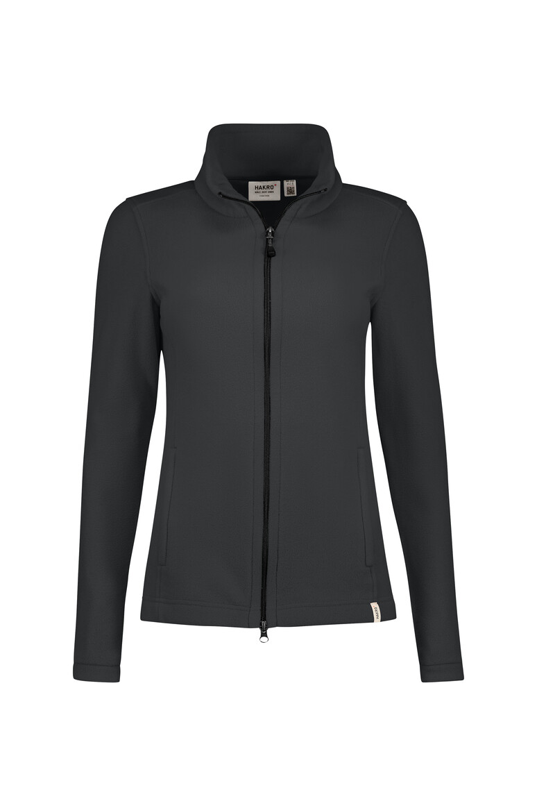 HAKRO 246 Damen Fleecejacke ECO in Anthrazit – Vorderansicht