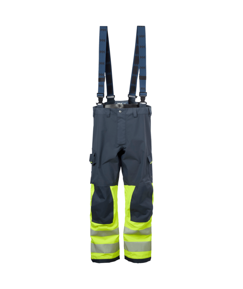 Helly Hansen Workwear NJORD COAST SHELL PANT in Gelb/Alpin Frost – Vorderansicht