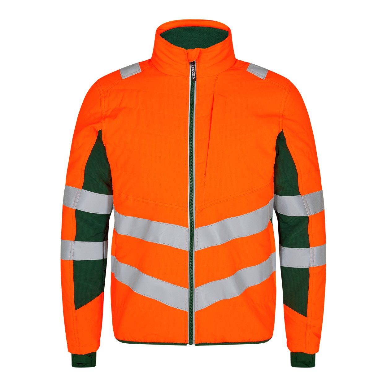 ENGEL Safety 1159-158 Stepp-Jacke in Orange/Grün – Vorderansicht