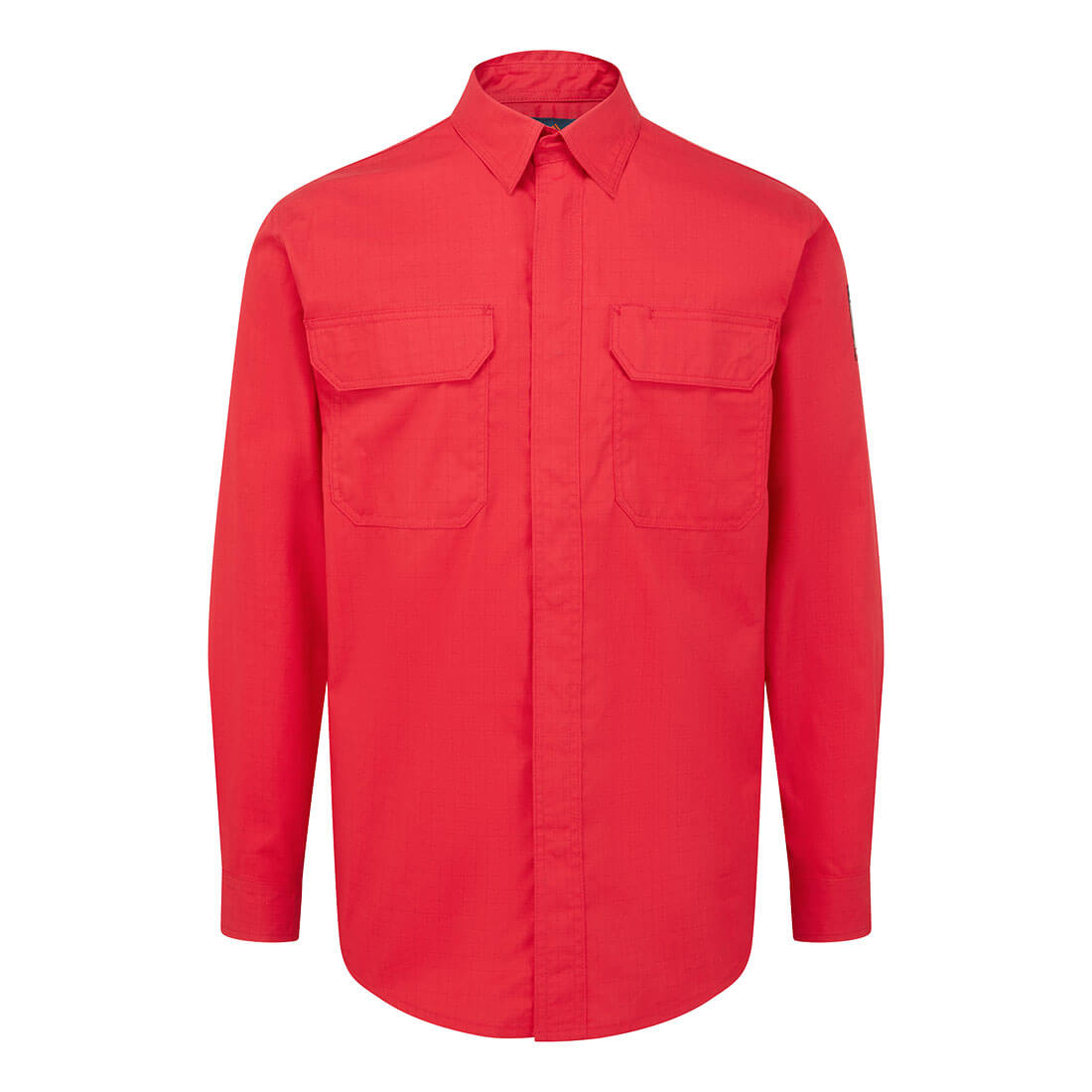 Portwest Bizflame Work Lightweight FR Shirt in Rot – Vorderansicht