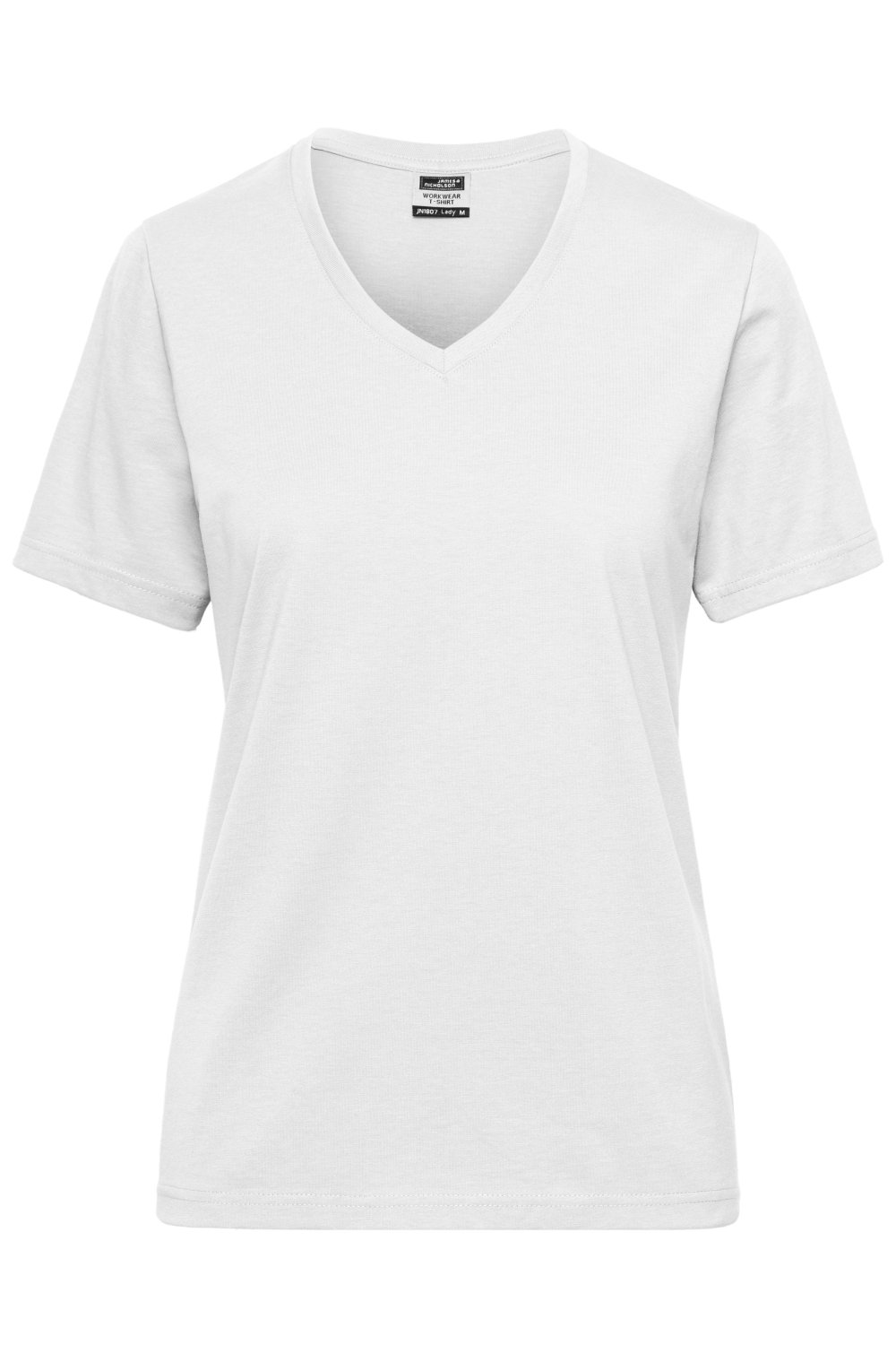 Daiber Ladies' ORGANIC Workwear T-Shirt OCS Blended in White – Vorderansicht