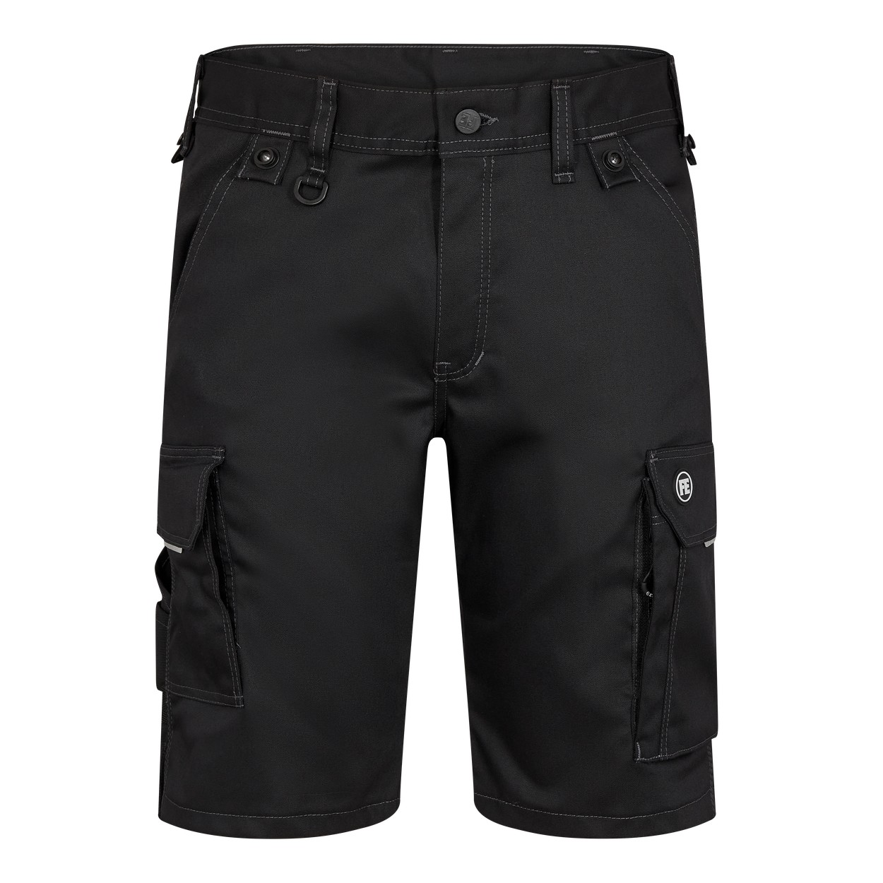 ENGEL X-treme 6360-186 Arbeitsshorts aus Stretch in Schwarz – Vorderansicht