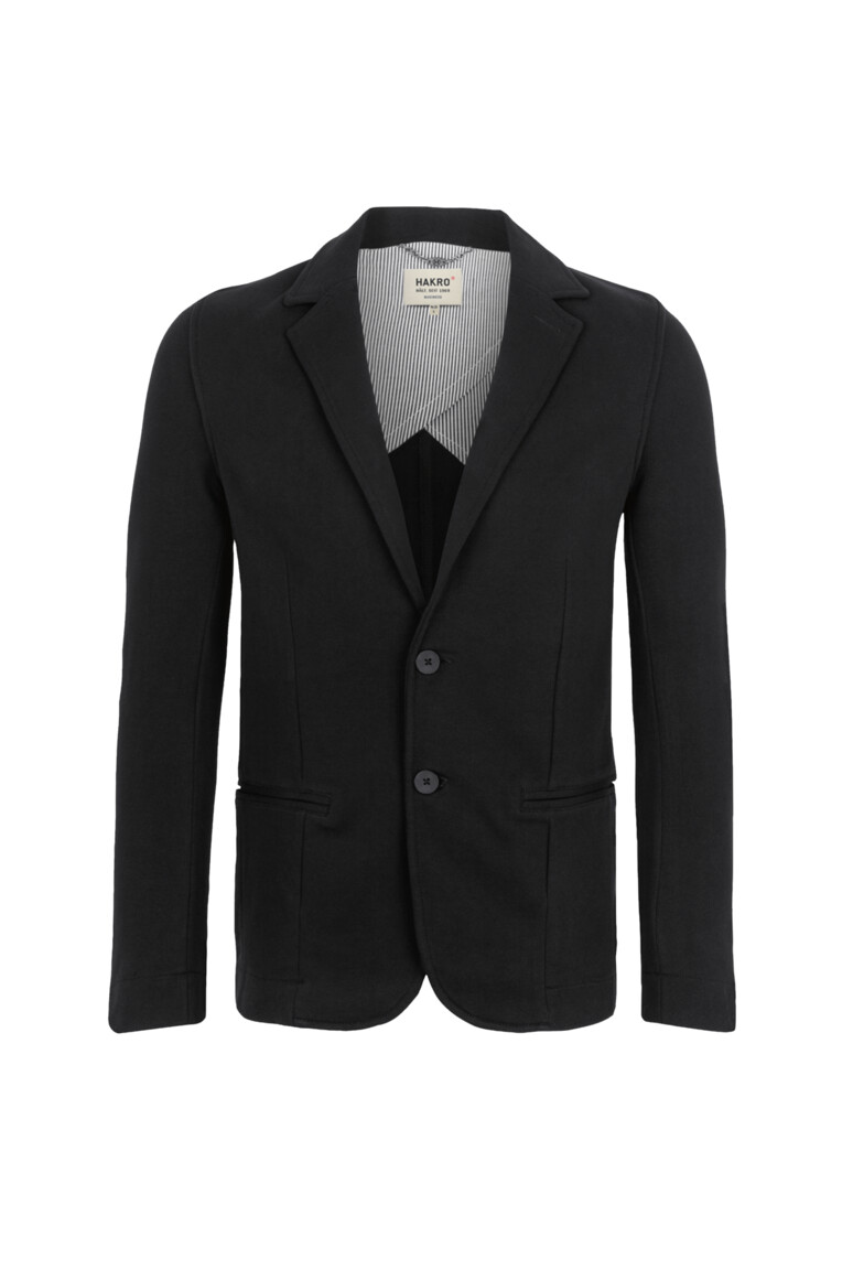 HAKRO 660 Sweatblazer Premium in Schwarz – Vorderansicht