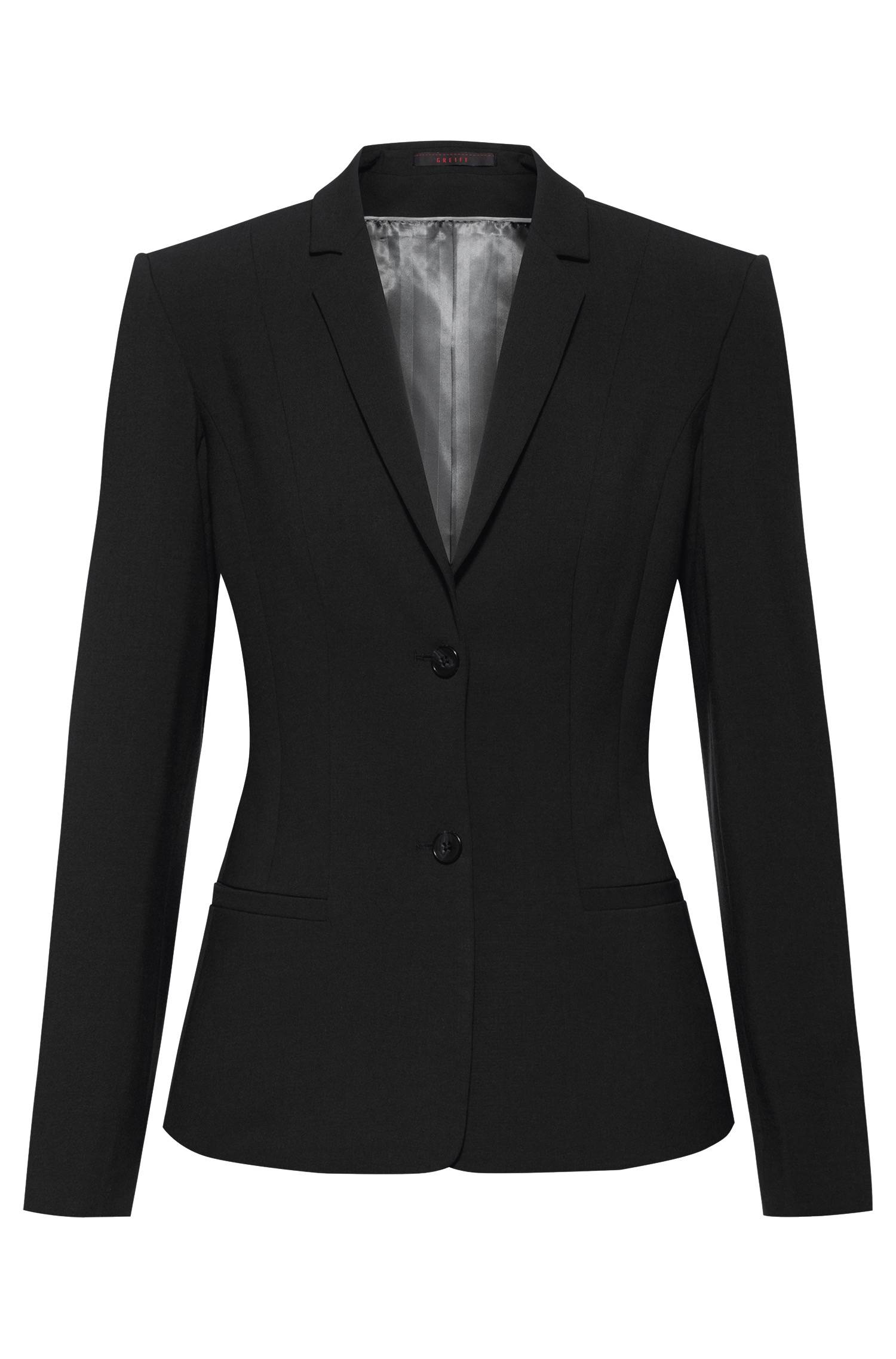 Greiff Damen-Blazer RF Premium in Schwarz – Vorderansicht