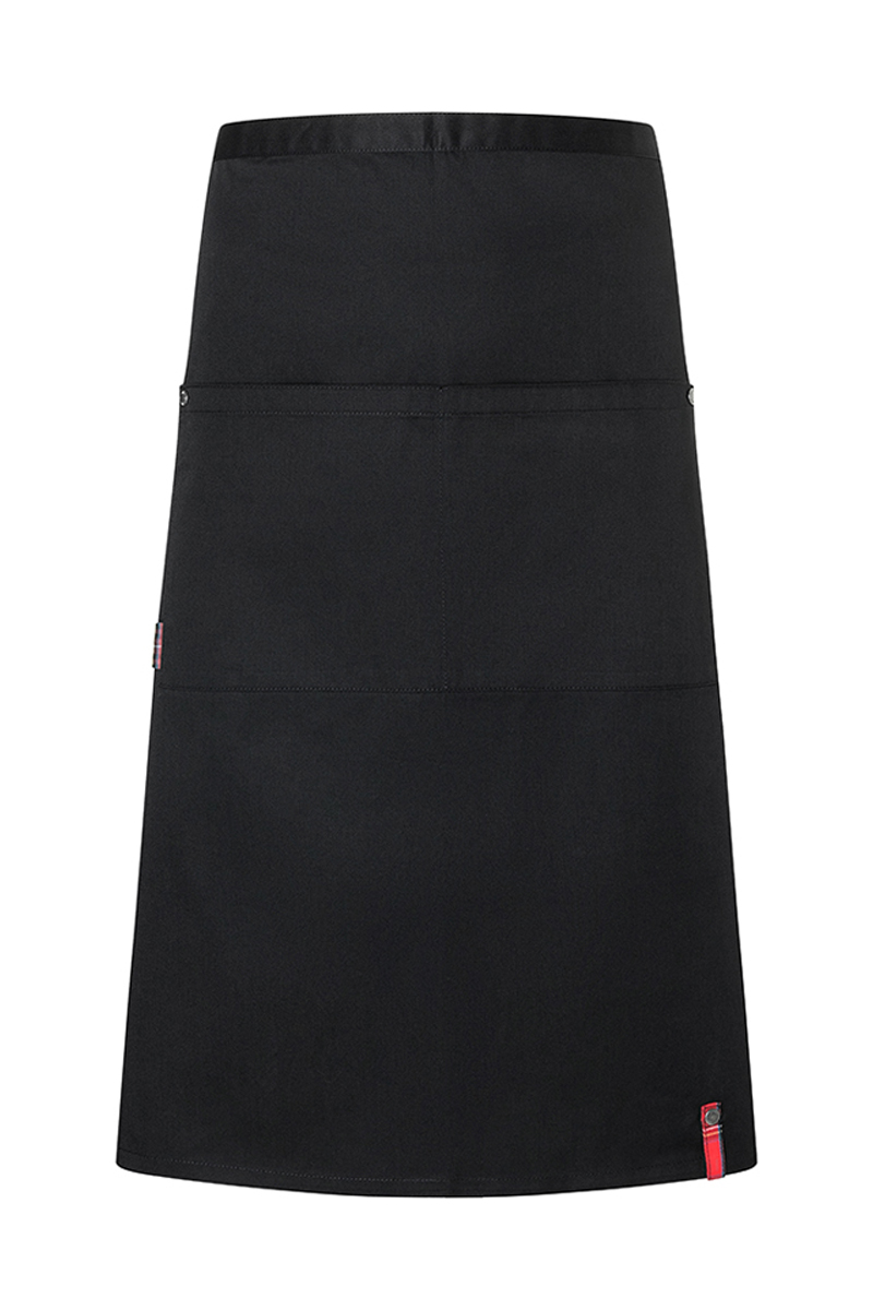 Bistroschürze ROCK CHEF® -Stage2 mit Taschen in Schwarz – Vorderansicht