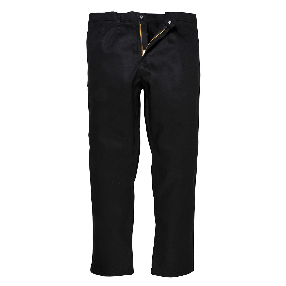 Portwest Bizweld Work FR Trousers in Schwarz – Vorderansicht