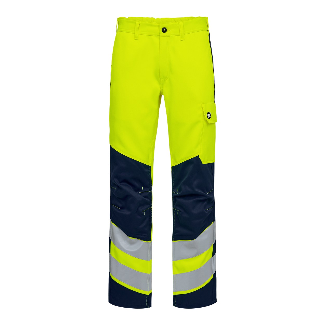 ENGEL Safety+ 2321-188 Arbeitshose in Gelb/Blue Ink – Vorderansicht