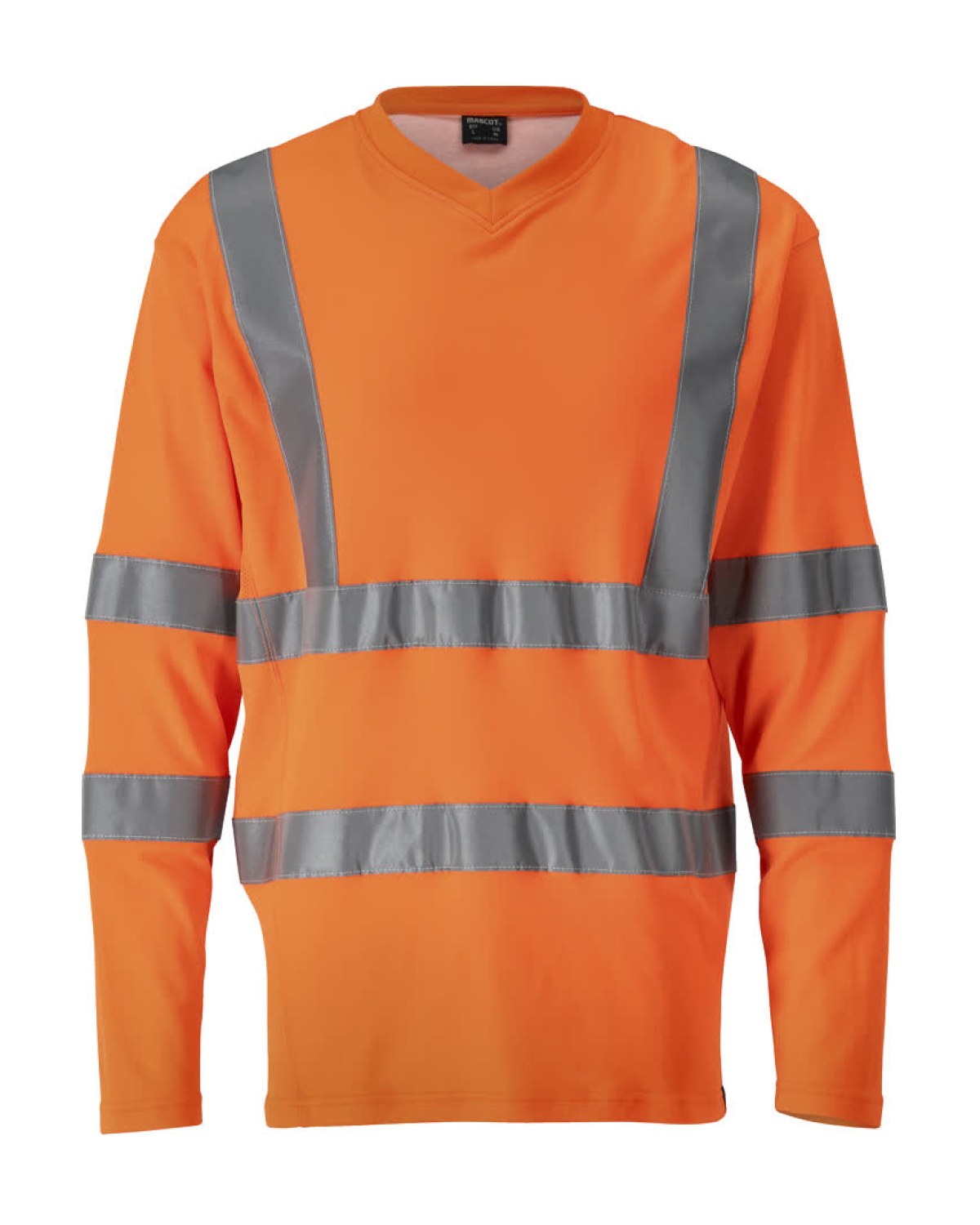 MASCOT Safe Classic Langarmshirt in Hi-Vis Orange – Vorderansicht