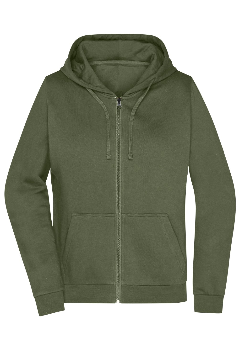 Daiber Ladies' Promo Zip Hoody in Olive – Vorderansicht