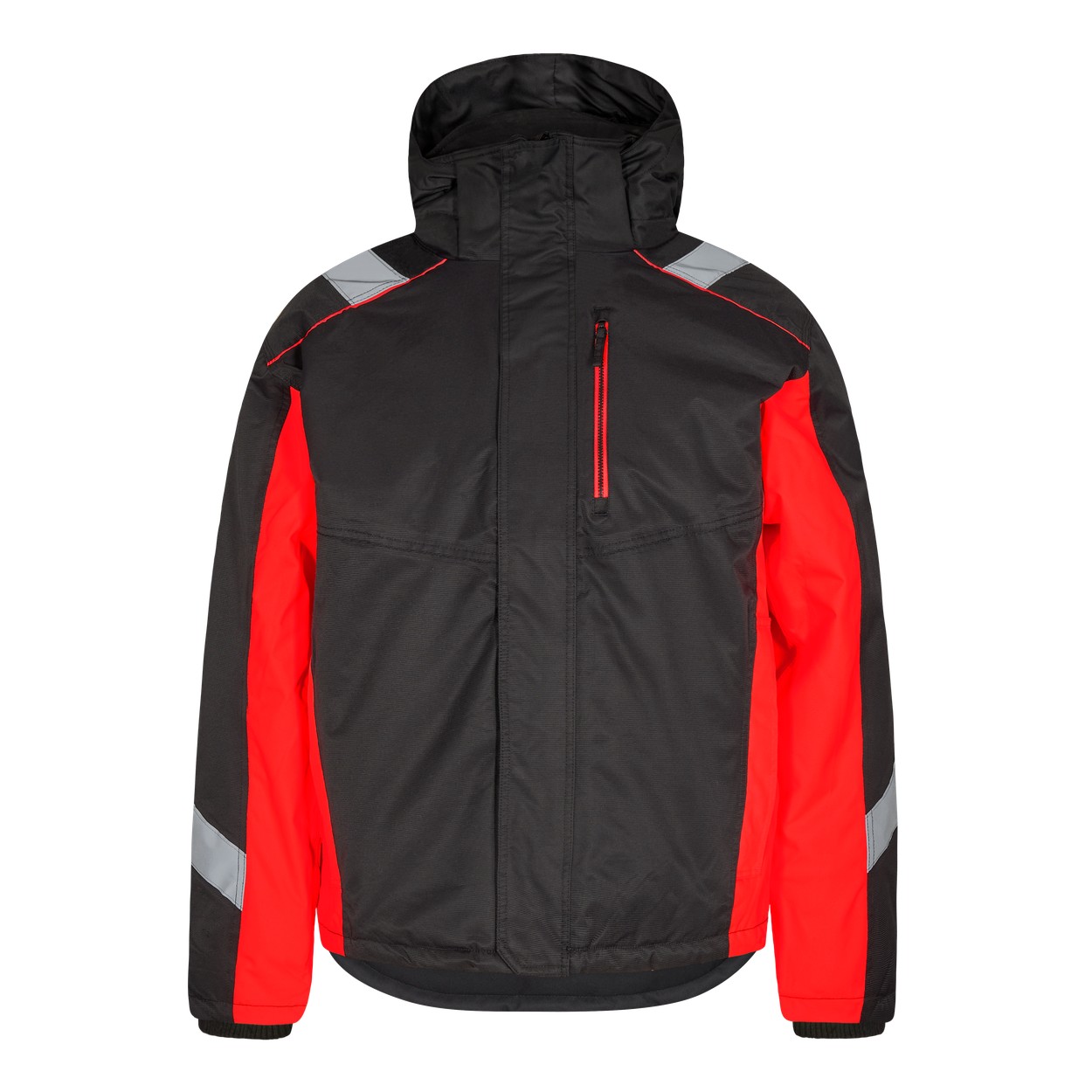 ENGEL Cargo 1871-354 Winterjacke in Schwarz/Rot – Vorderansicht
