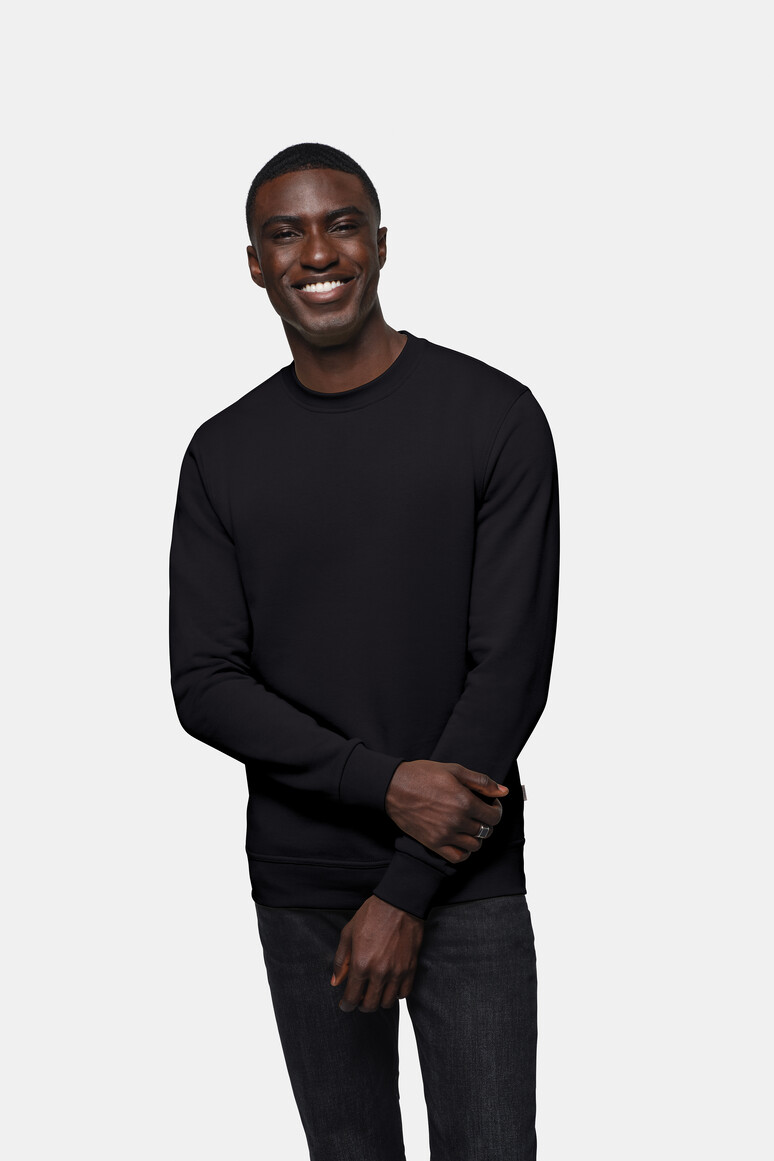 HAKRO 471 Sweatshirt Premium in Schwarz – Modellansicht
