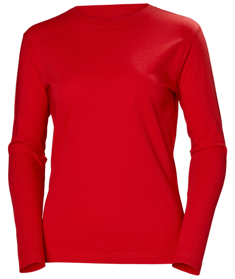 Helly Hansen Workwear W CLASSIC LONGSLEEVE in Signal Rot – Vorderansicht