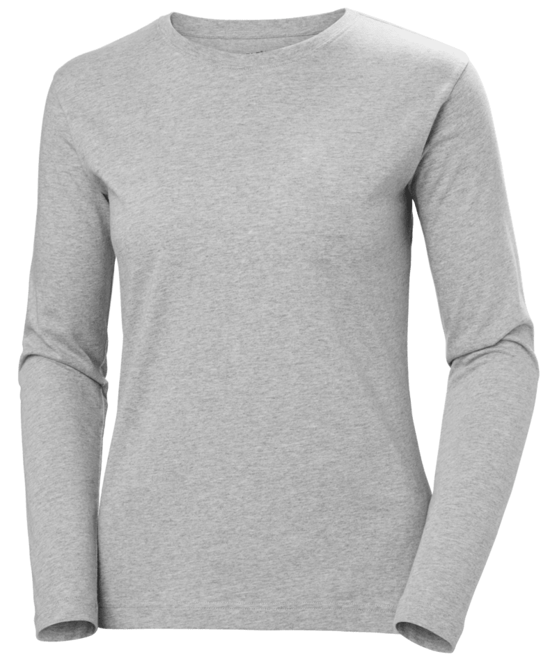 Helly Hansen Workwear W CLASSIC LONGSLEEVE in Grau Meliert – Vorderansicht