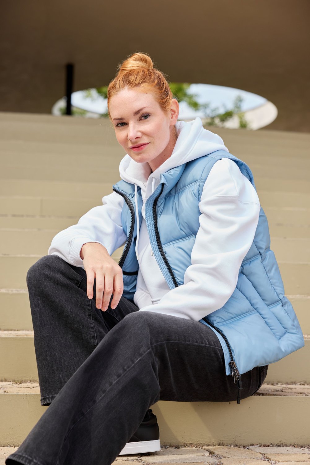 Daiber Ladies' Winter Vest GRS in Black – Modellansicht