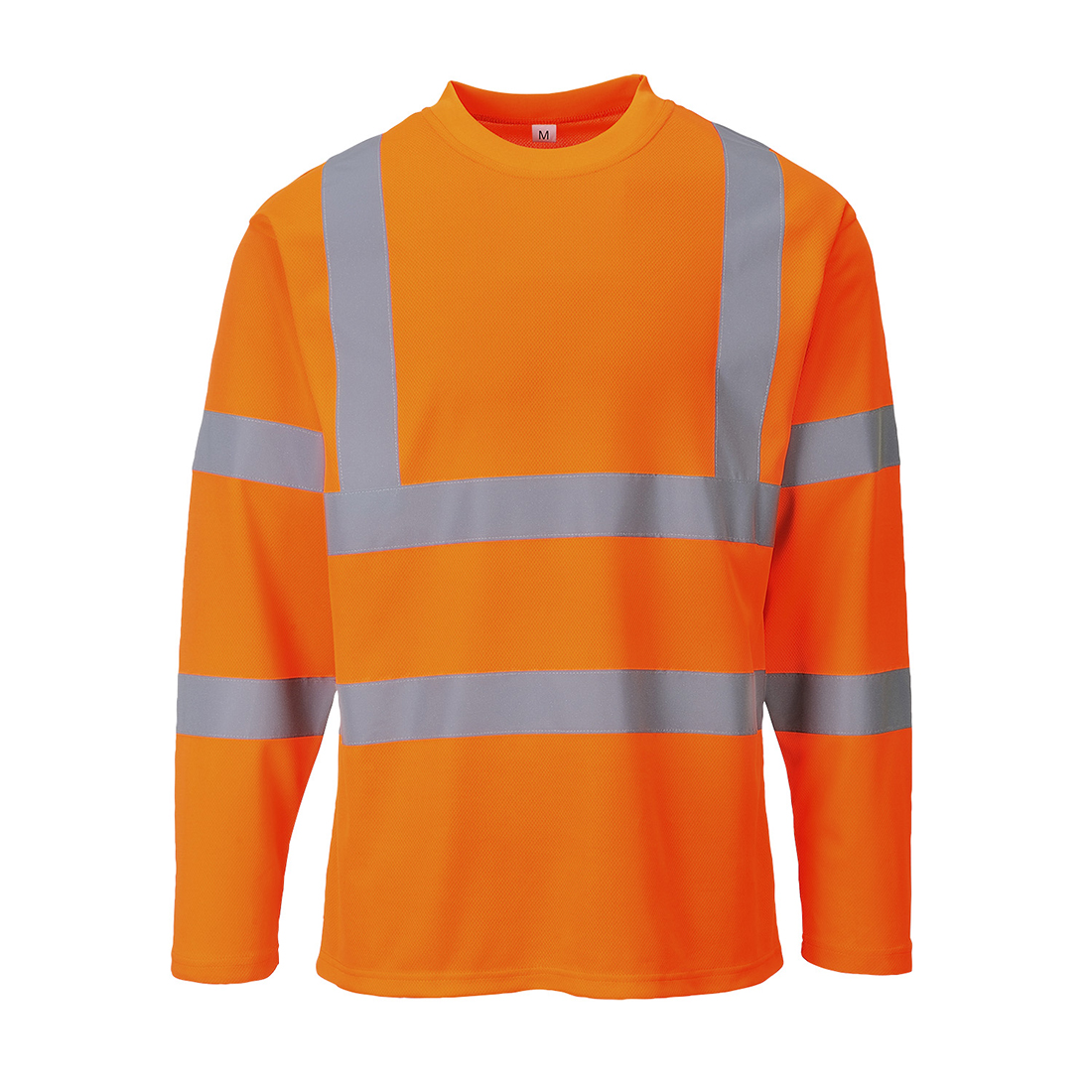 Portwest Hi-Vis Cotton Comfort T-Shirt L/S in Orange – Vorderansicht