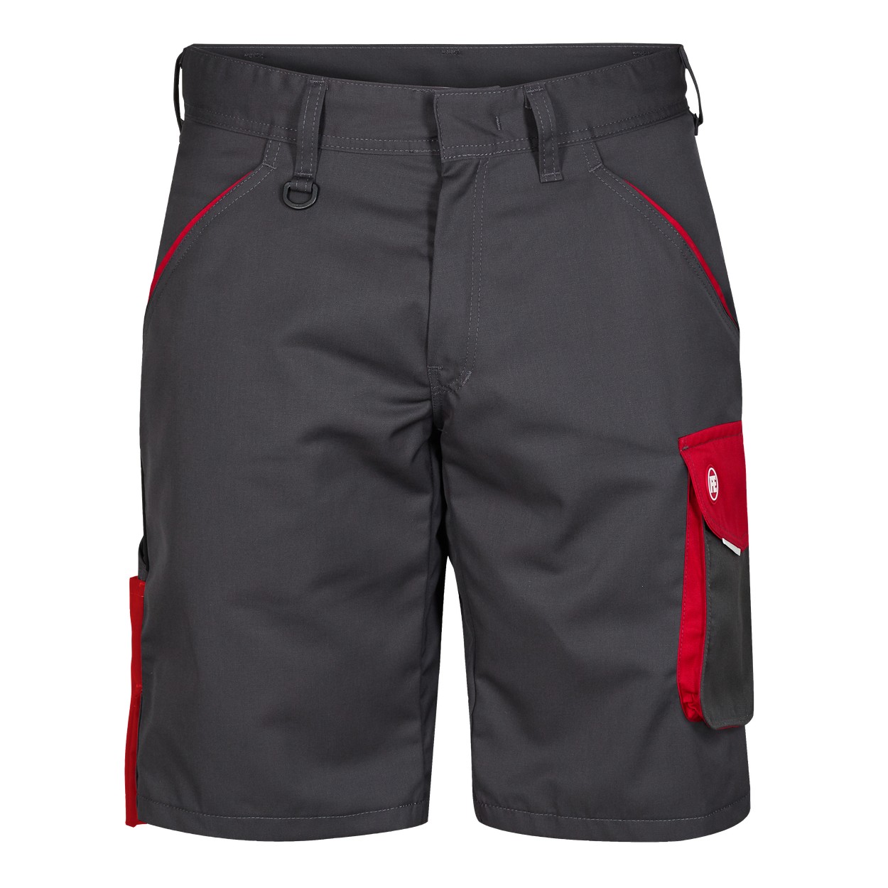 ENGEL Galaxy 6290-880 Light Arbeitsshorts in Anthrazit Grau/Tomato Red – Vorderansicht