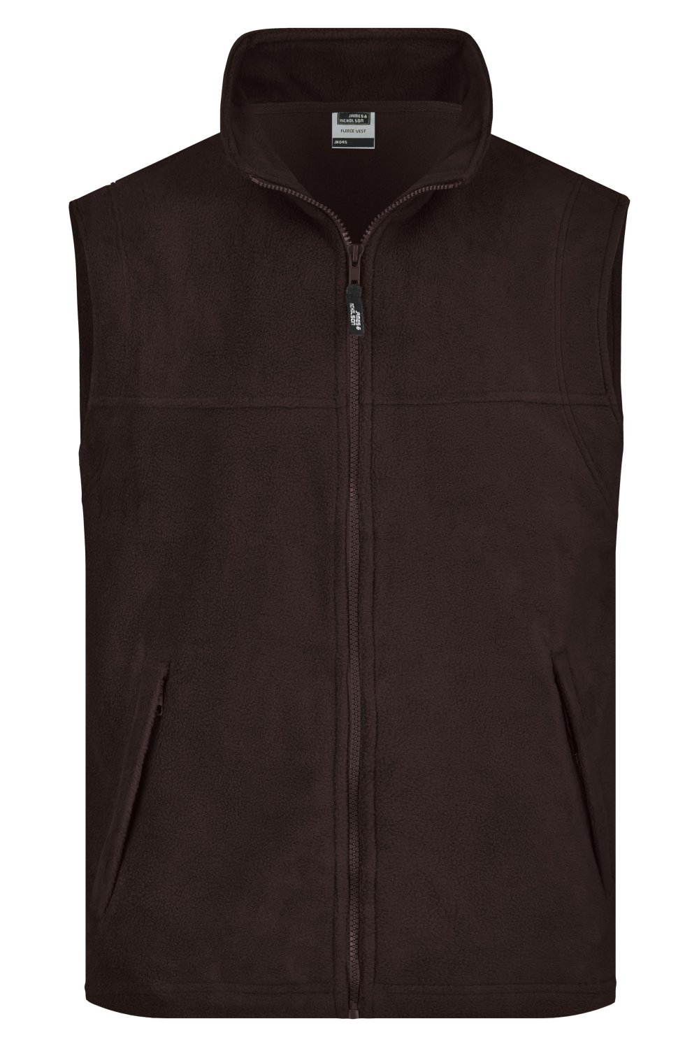 Daiber Fleece Vest in Brown – Vorderansicht