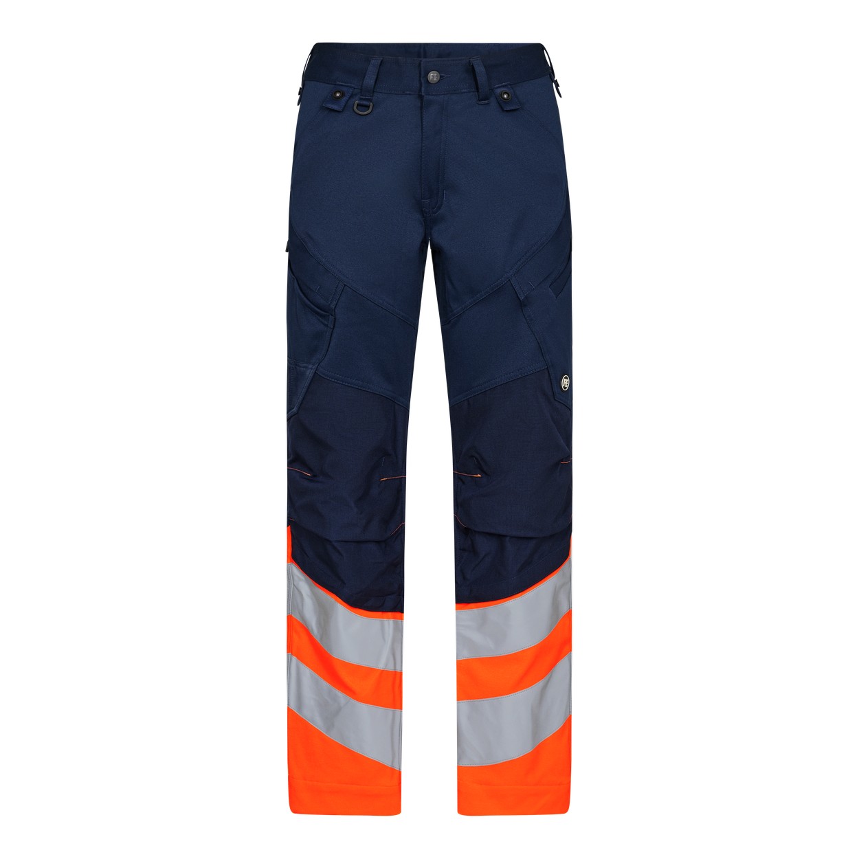ENGEL Safety 2546-314 Arbeitshose mit 2-Wege-Stretch in Blue Ink/Orange – Vorderansicht