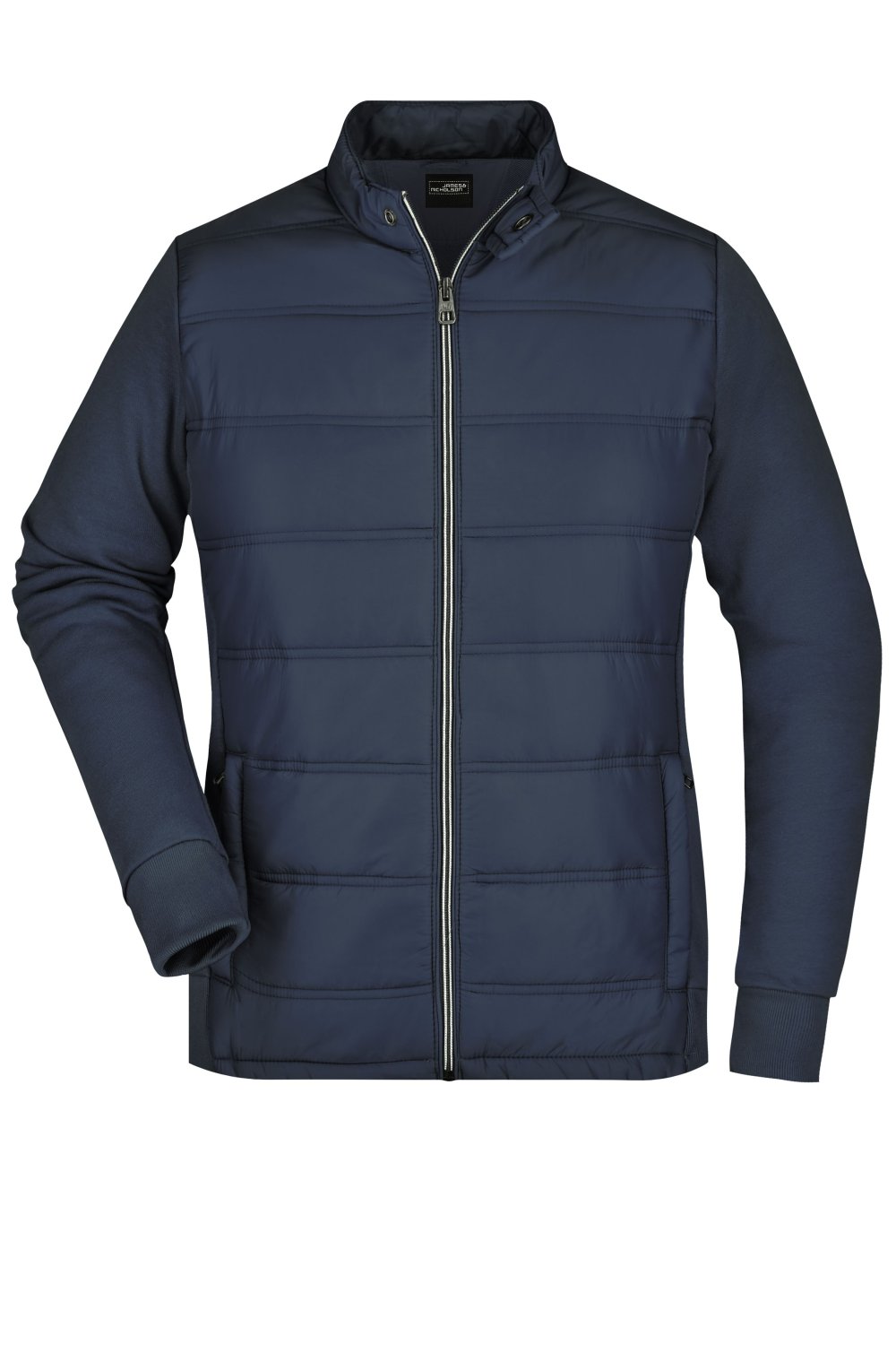 Daiber Ladies' Hybrid Sweat Jacket in Navy – Vorderansicht