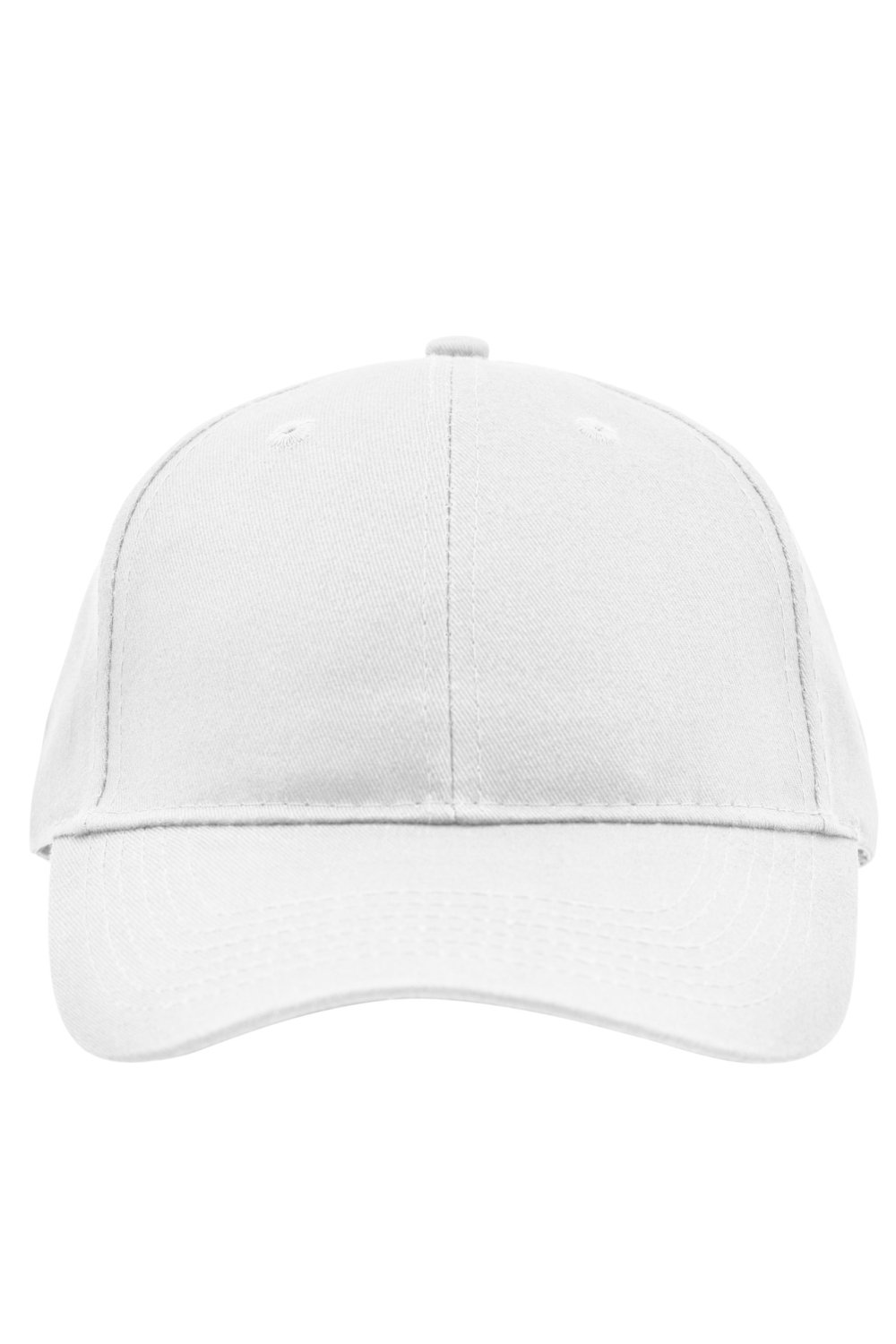 Daiber Brushed 6 Panel Cap in White – Vorderansicht