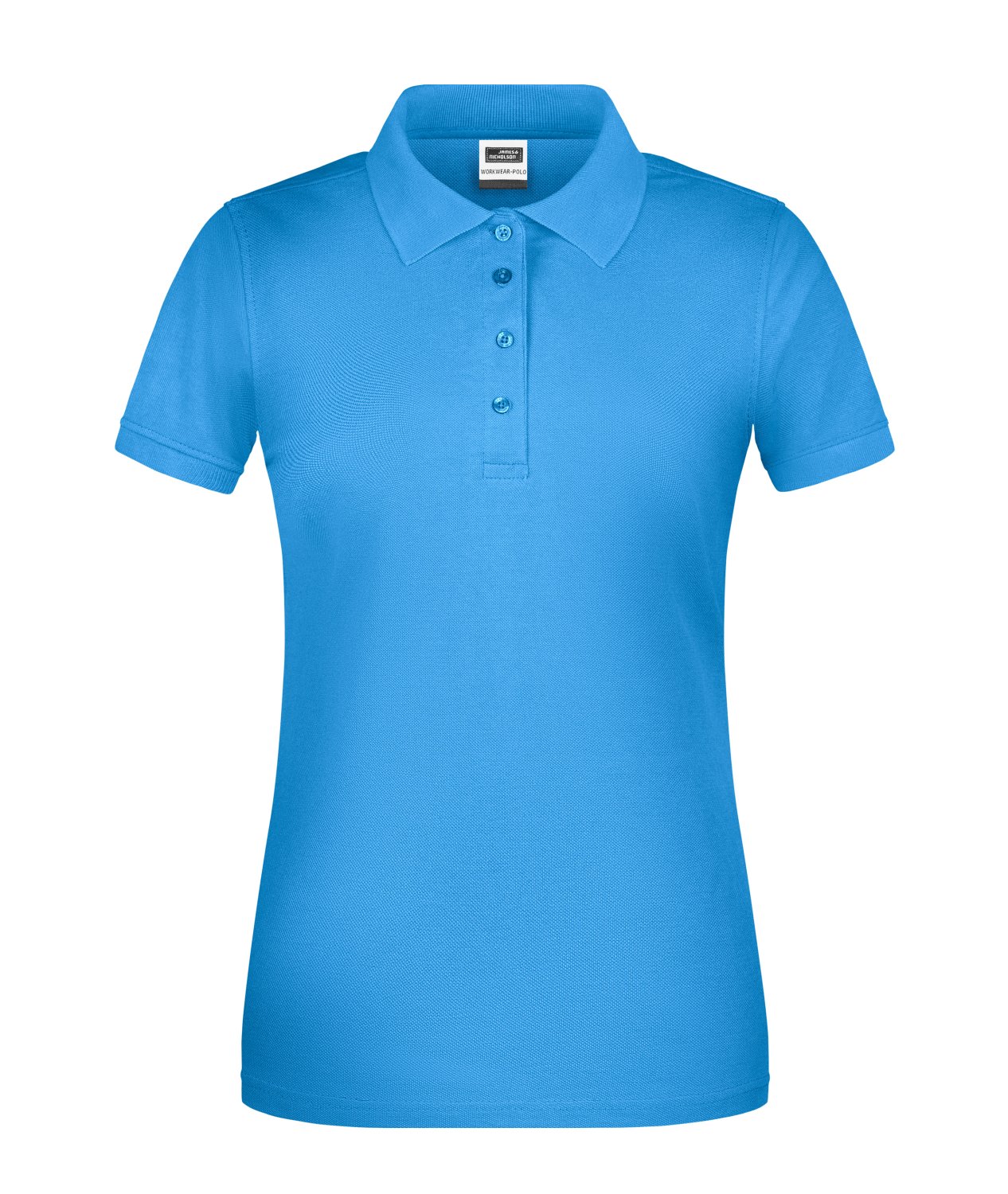 Daiber Ladies' ORGANIC Workwear Polo OCS Blended in Aqua – Vorderansicht