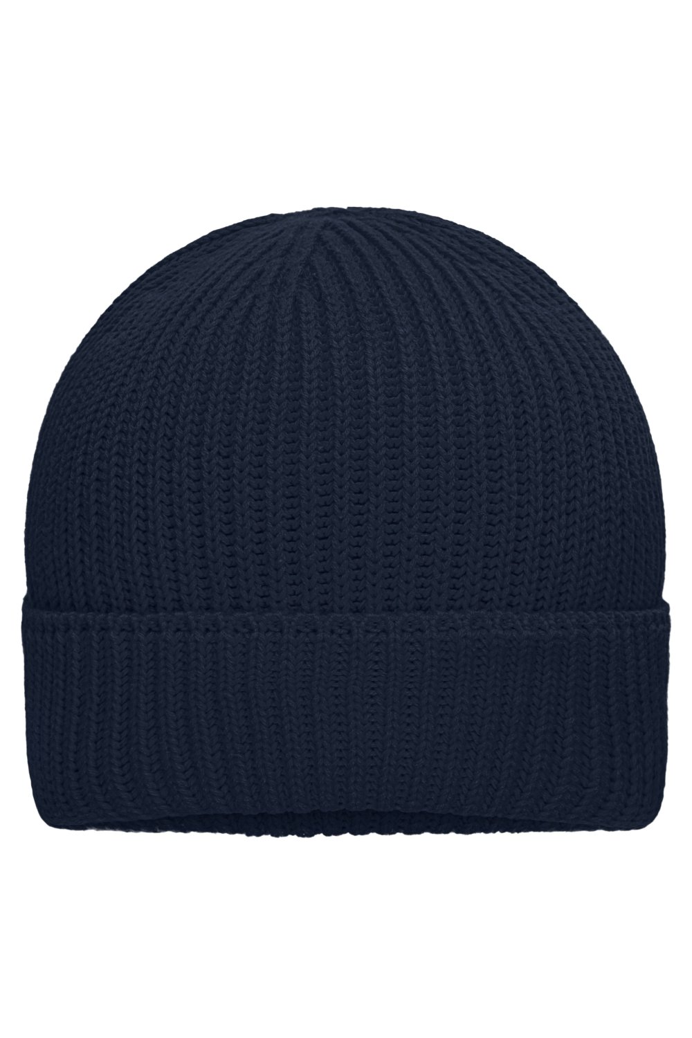 Daiber Organic Cotton Winter Beanie OCS Standard in Navy – Vorderansicht