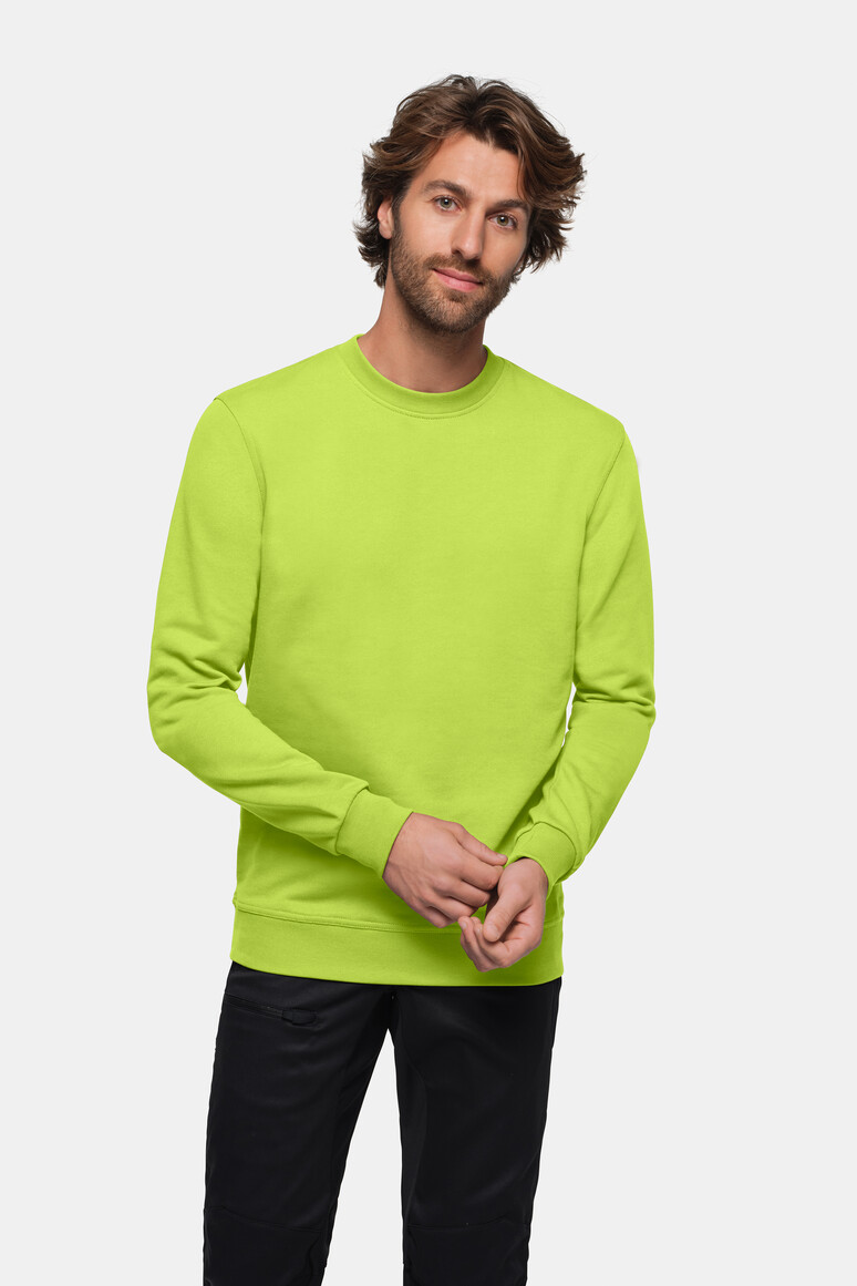 HAKRO 475 Sweatshirt MIKRALINAR® in Kiwi – Modellansicht