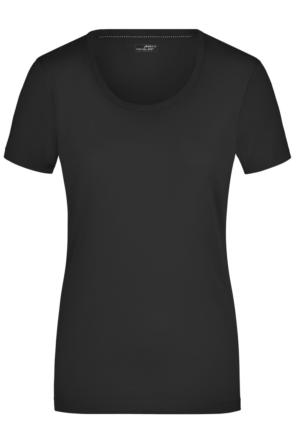 Daiber Ladies' Stretch Round-T in Black – Vorderansicht