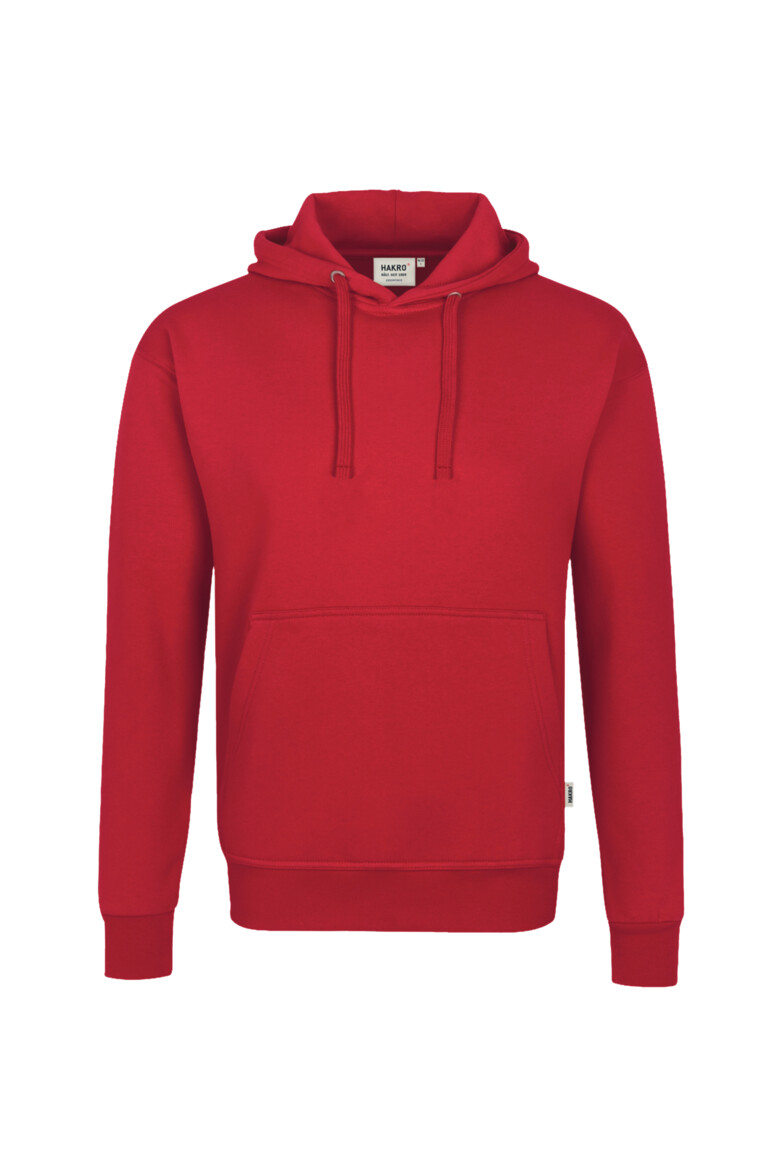 HAKRO 601 Kapuzen-Sweatshirt Premium in Rot – Vorderansicht