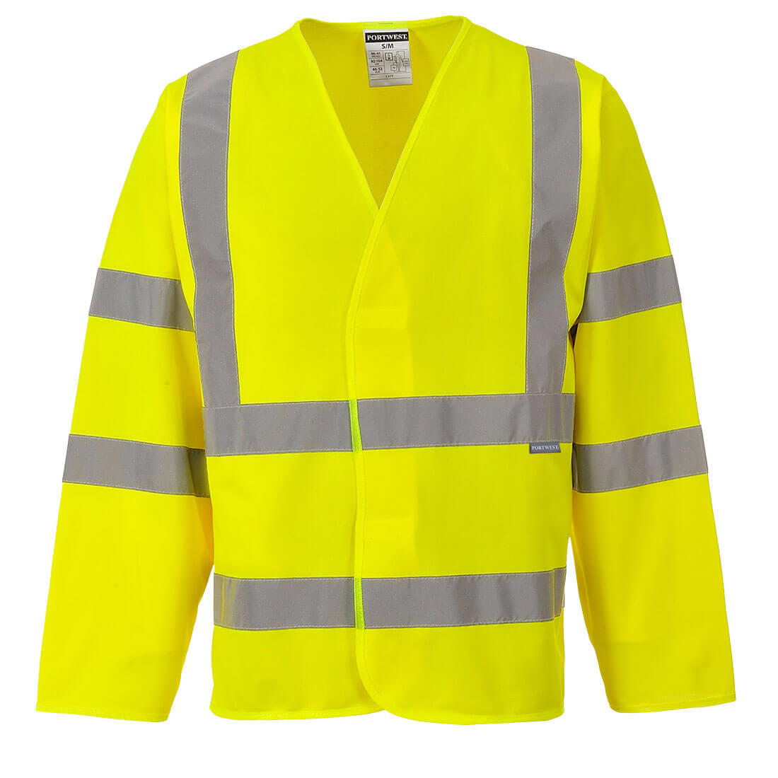 Portwest Hi-Vis Band and Brace Jacket L/S in Gelb – Vorderansicht