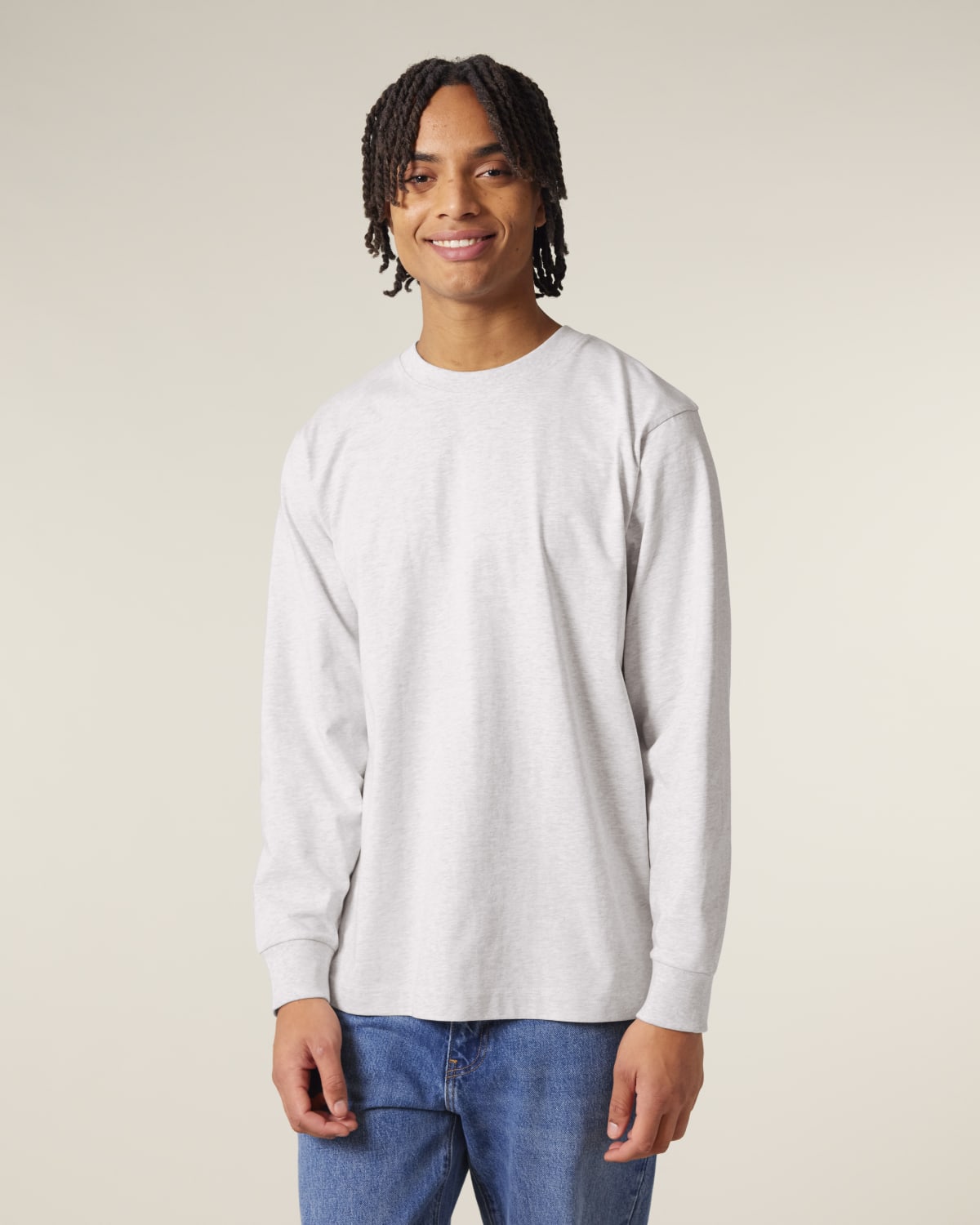 Stanley Stella Freestyler Long Sleeve in Cool Heather Grey – Modellansicht