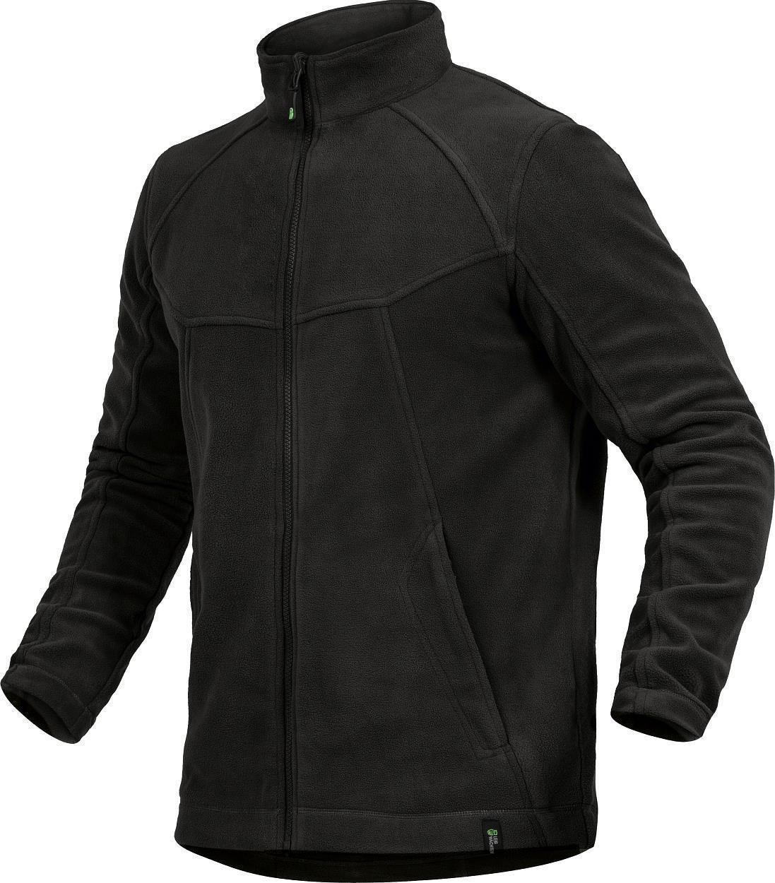 Leibwächter Polar-Fleecejacke Unisex in Schwarz – Vorderansicht