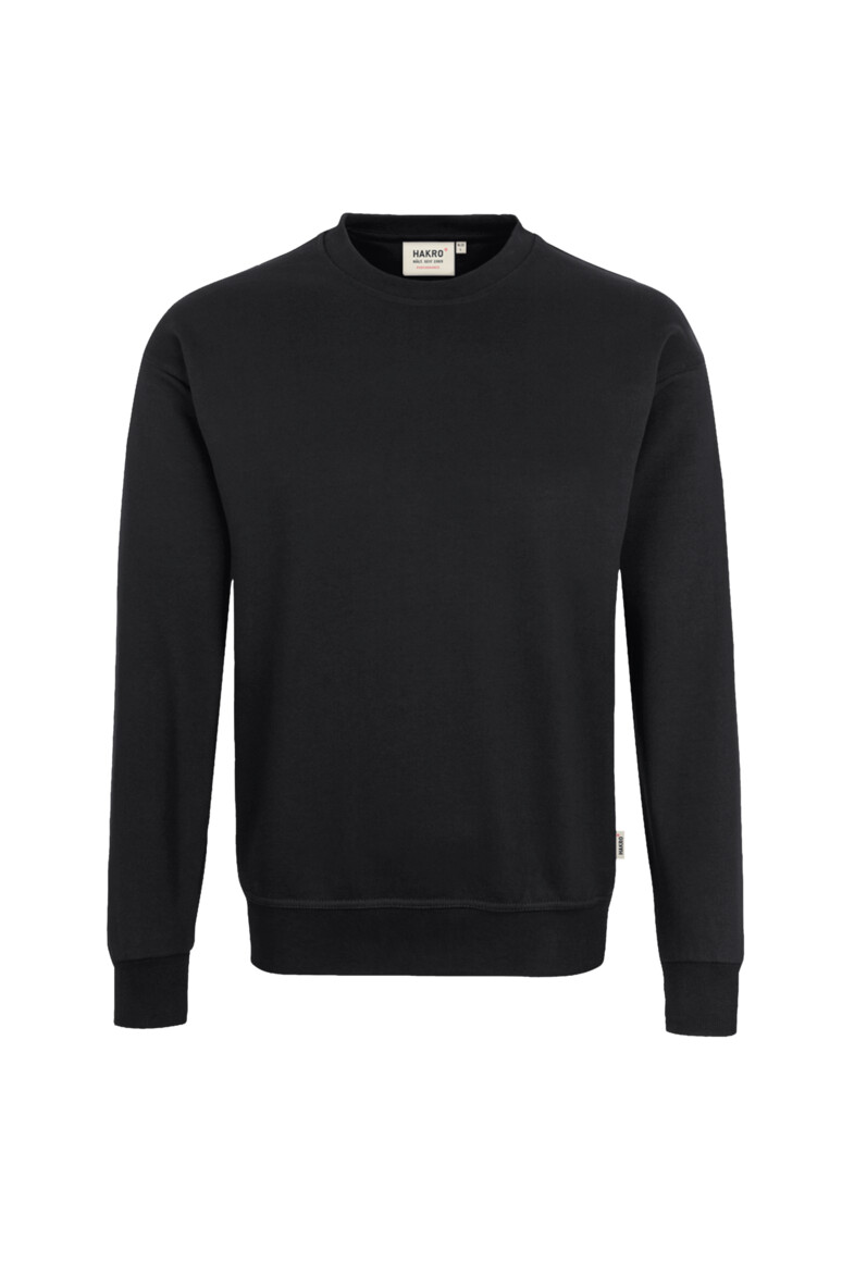 HAKRO 475 Sweatshirt MIKRALINAR® in Schwarz – Vorderansicht