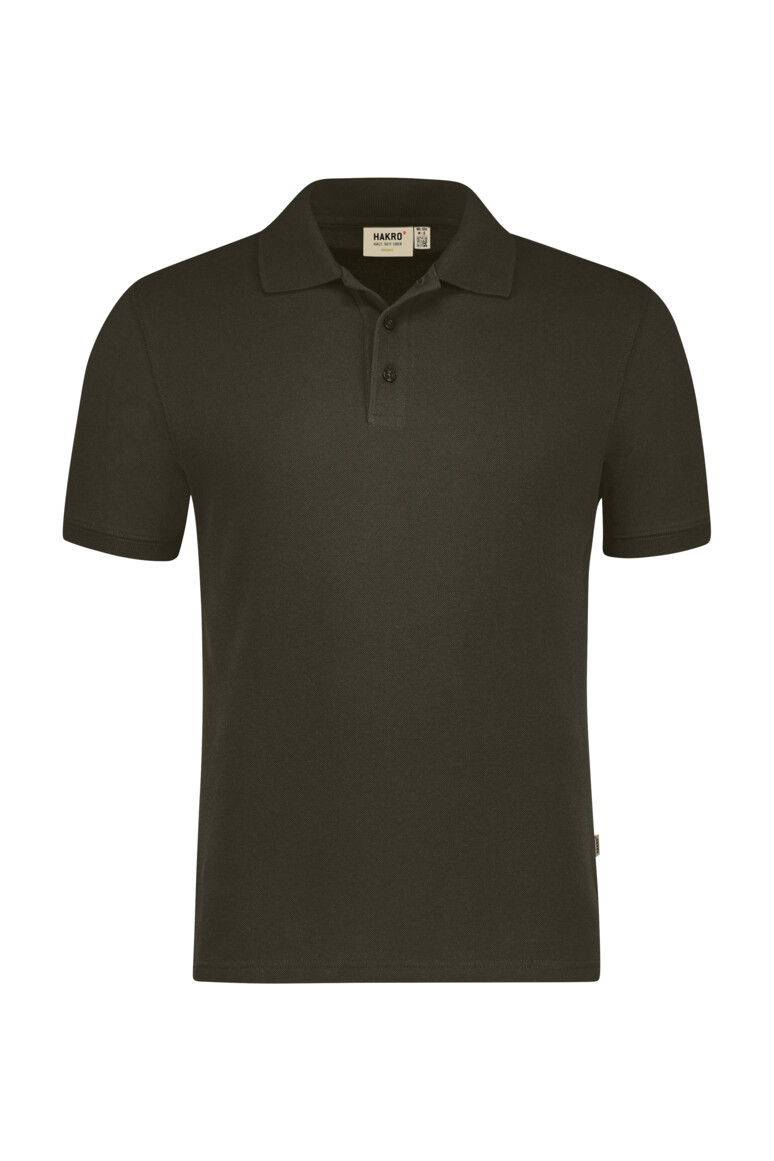 HAKRO 501 Poloshirt Bio-Baumwolle in Olive – Vorderansicht