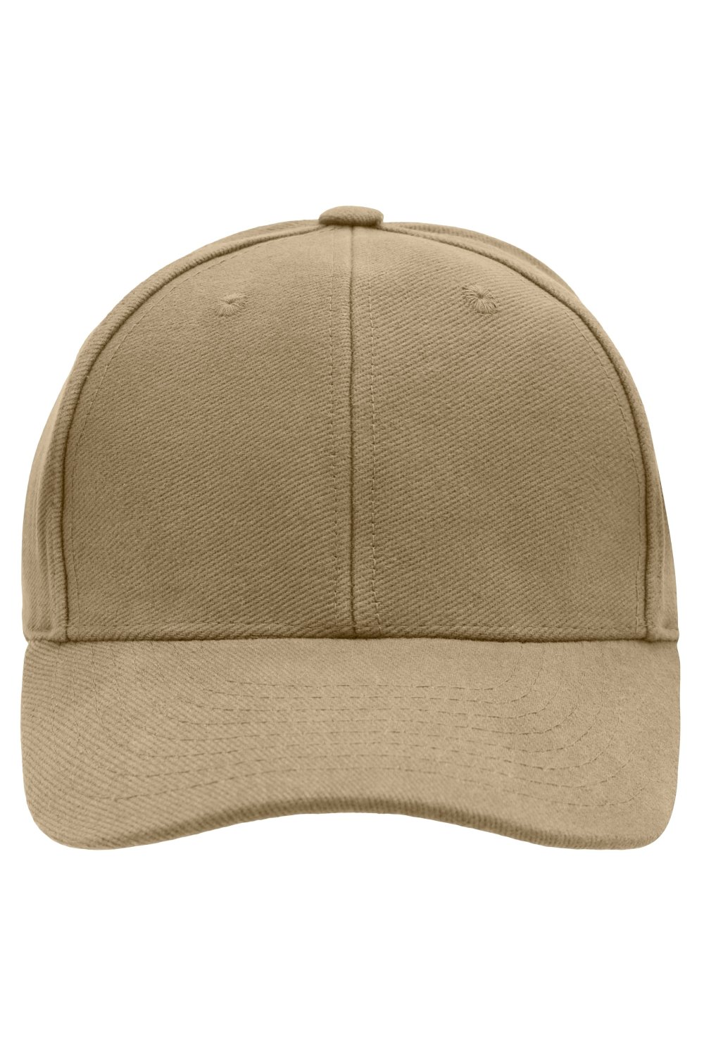Daiber 6 Panel Raver Cap Laminated in Beige – Vorderansicht