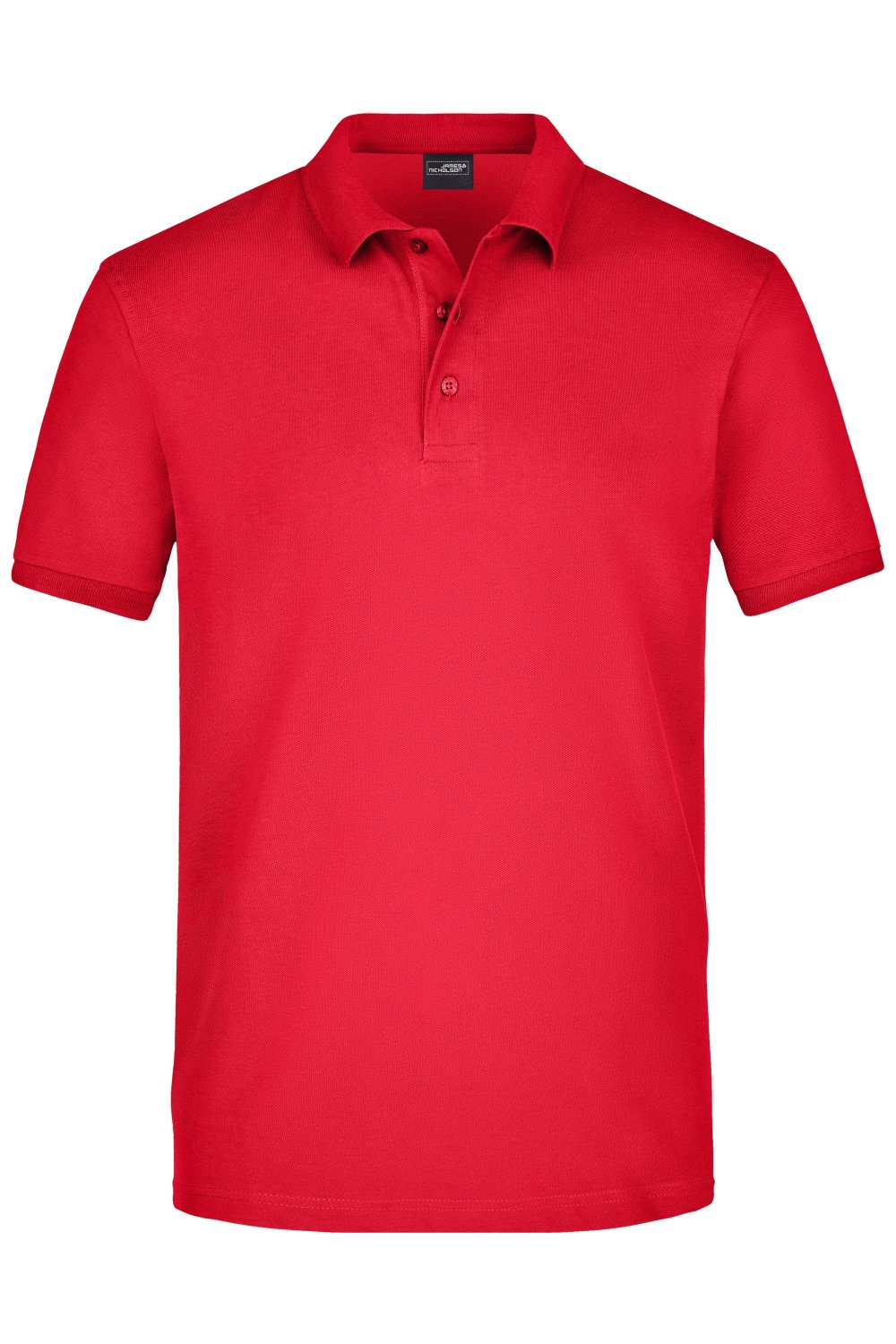 Daiber Men's Elastic Polo Piqué in Red – Vorderansicht