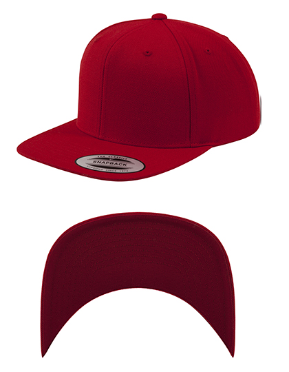FLEXFIT Classic Snapback in Red/Red – Vorderansicht