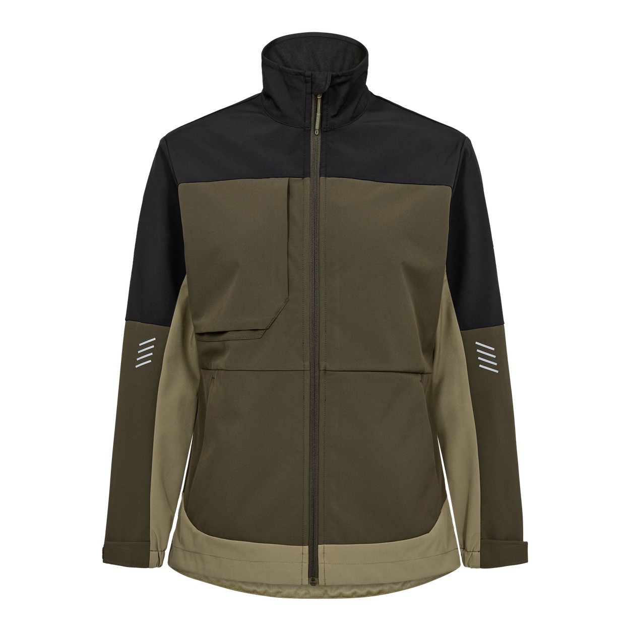 ENGEL Entire 1335-140 Damen Softshelljacke in Forest Green/Schwarz – Vorderansicht