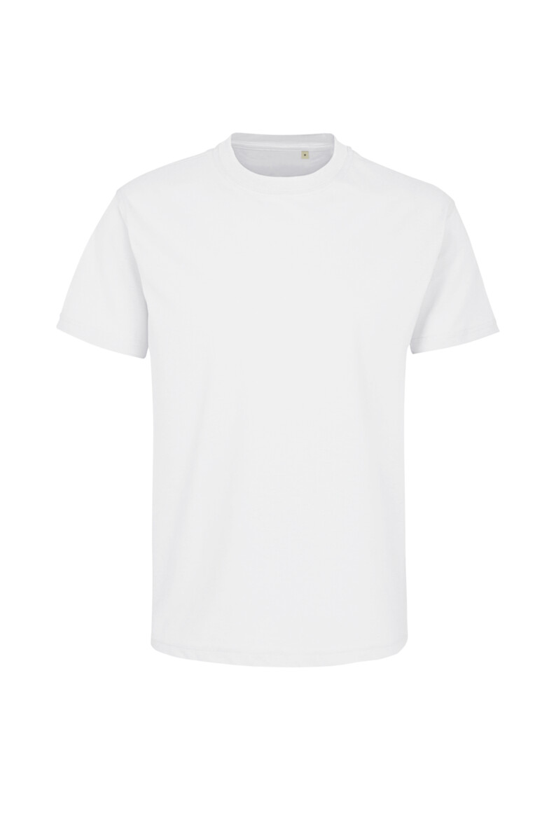 HAKRO 597 Label-Free T-Shirt Heavy MIKRALINAR® ECO in Weiß – Vorderansicht