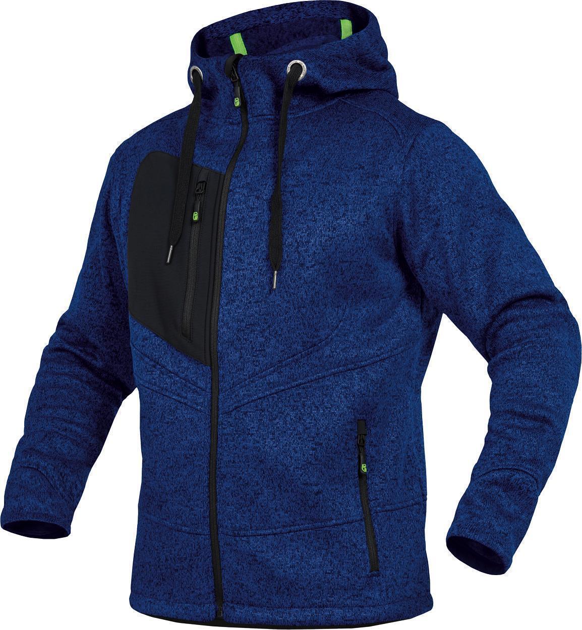 Leibwächter Strickjacke Casual Line Unisex in Kornblau – Vorderansicht