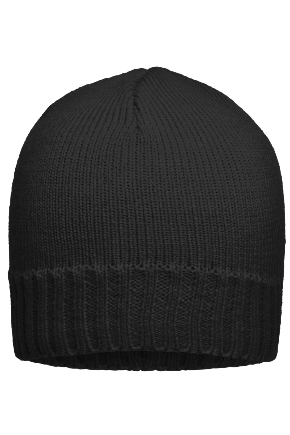 Daiber Rib-Beanie in Black – Vorderansicht