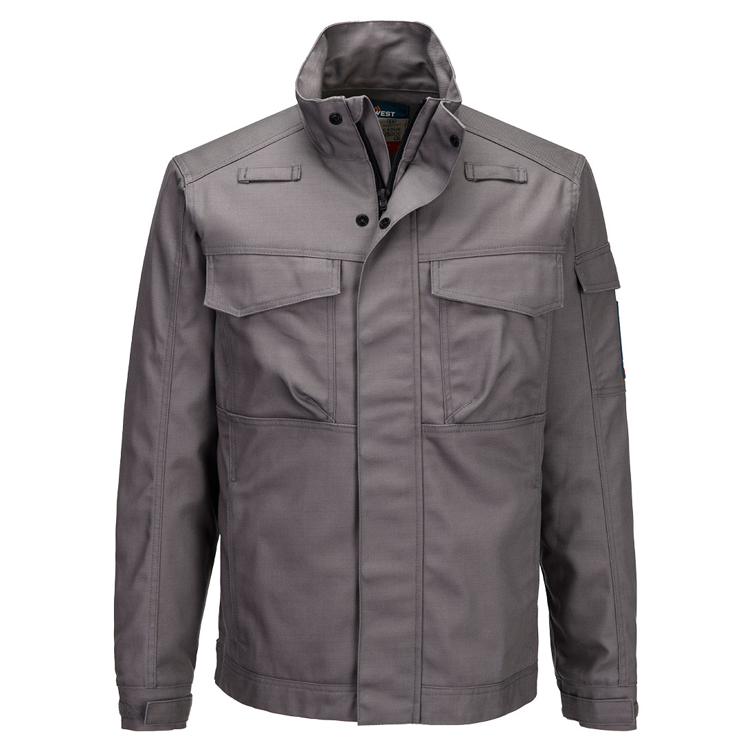 Portwest Bizflame Industry FR Jacket in Grau – Vorderansicht