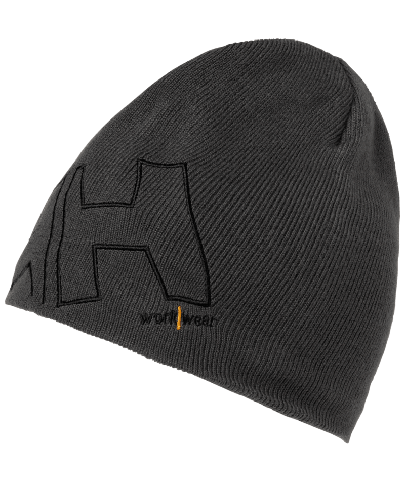Helly Hansen Workwear CLASSIC LOGO BEANIE in Dunkel Grau – Vorderansicht