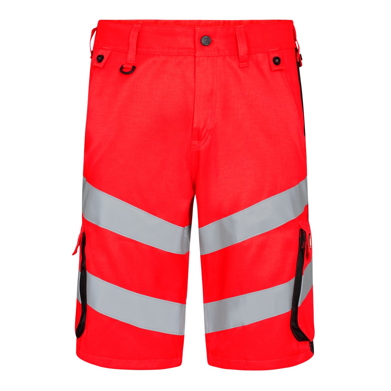 ENGEL Safety 6545-319 Light Arbeitsshorts in Rot/Schwarz – Vorderansicht