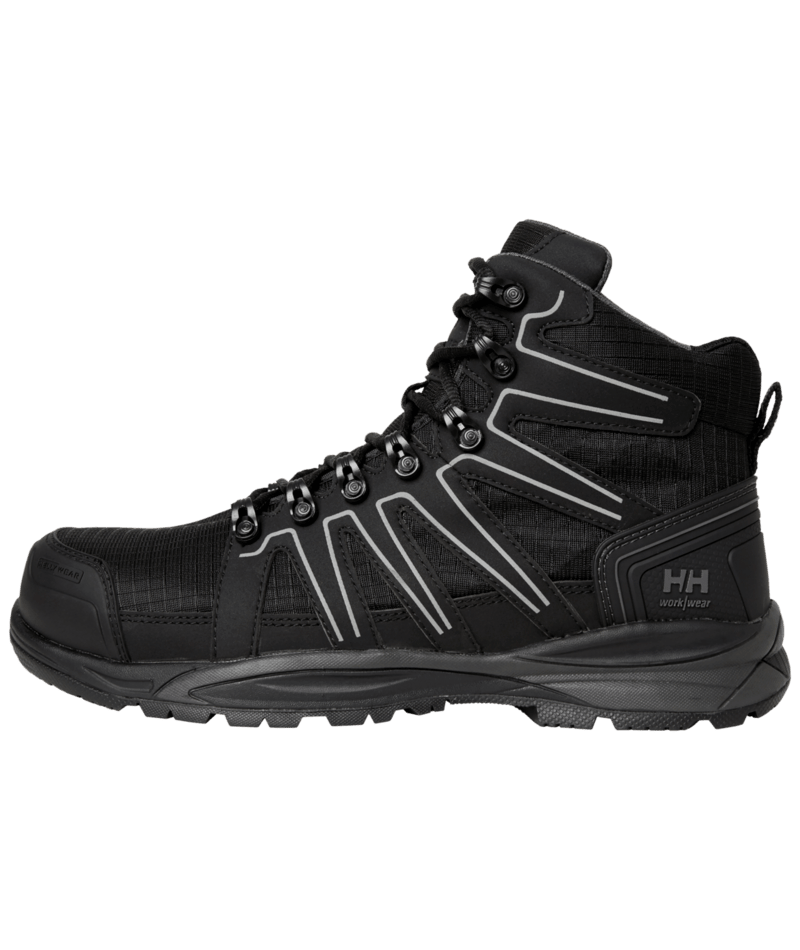 Helly Hansen Workwear MANCHESTER MID S3S in Schwarz/Grau – Vorderansicht