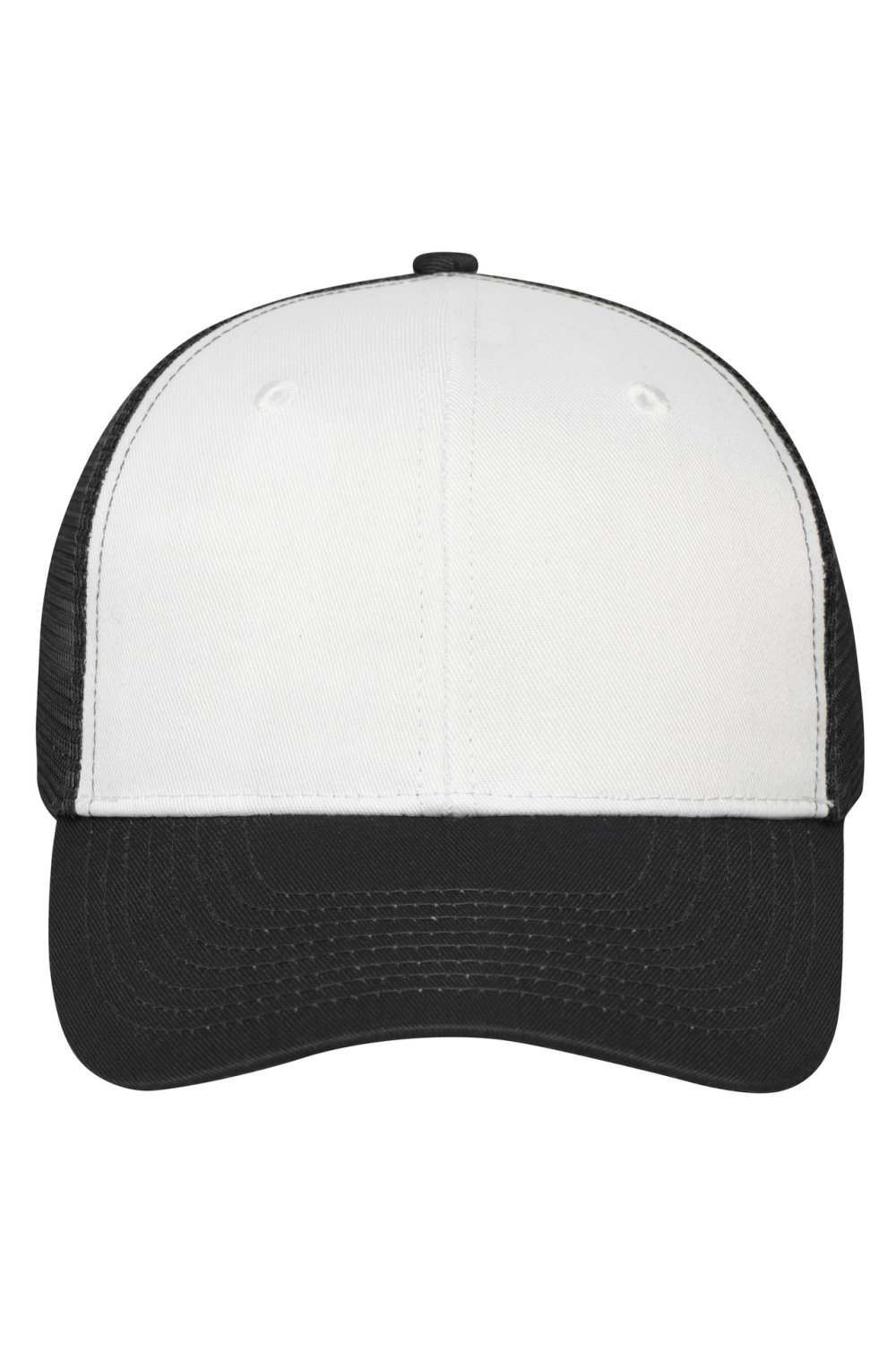 Daiber 6 Panel Mesh Cap in White/Black – Vorderansicht