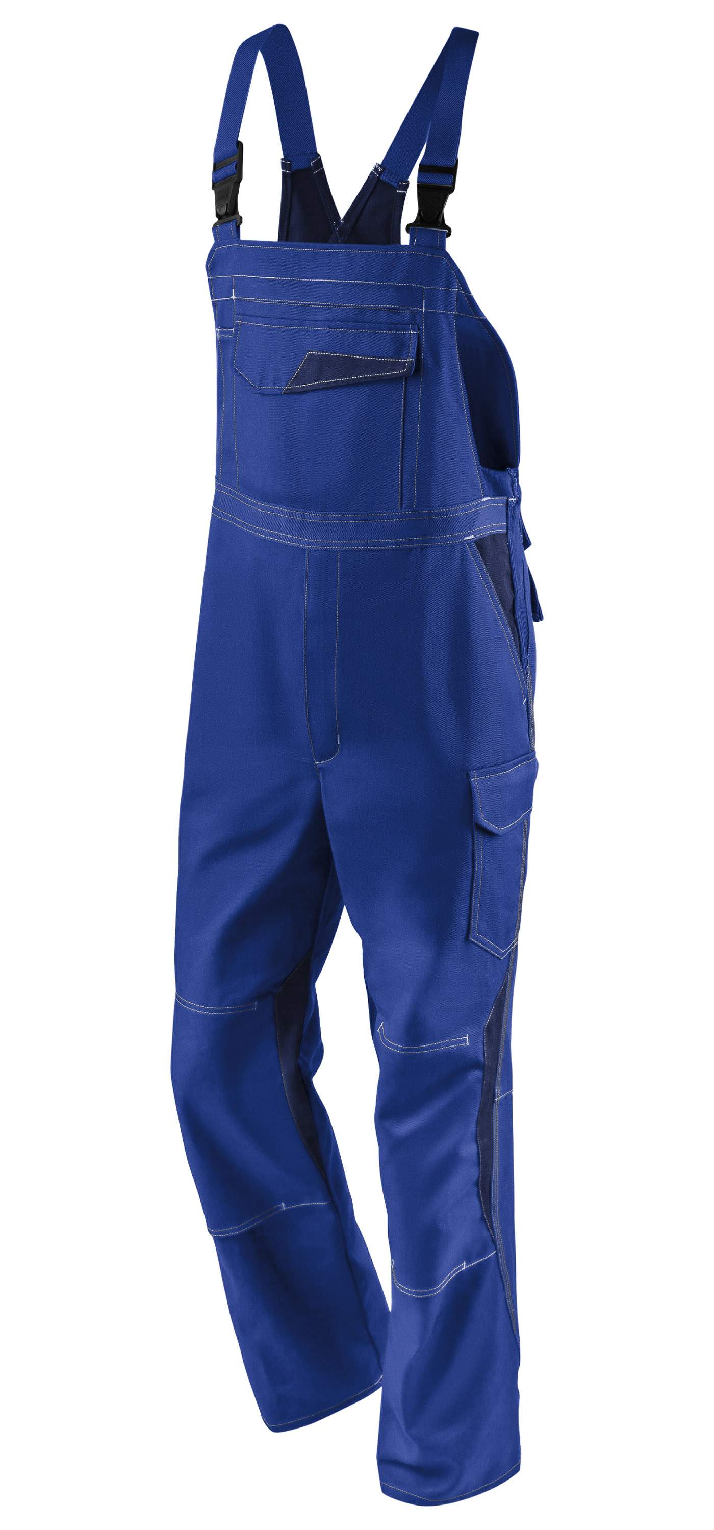 Kübler IMAGE DRESS NEW DESIGN Latzhose PSA 2 in Kbl.blau/Dunkelblau – Vorderansicht