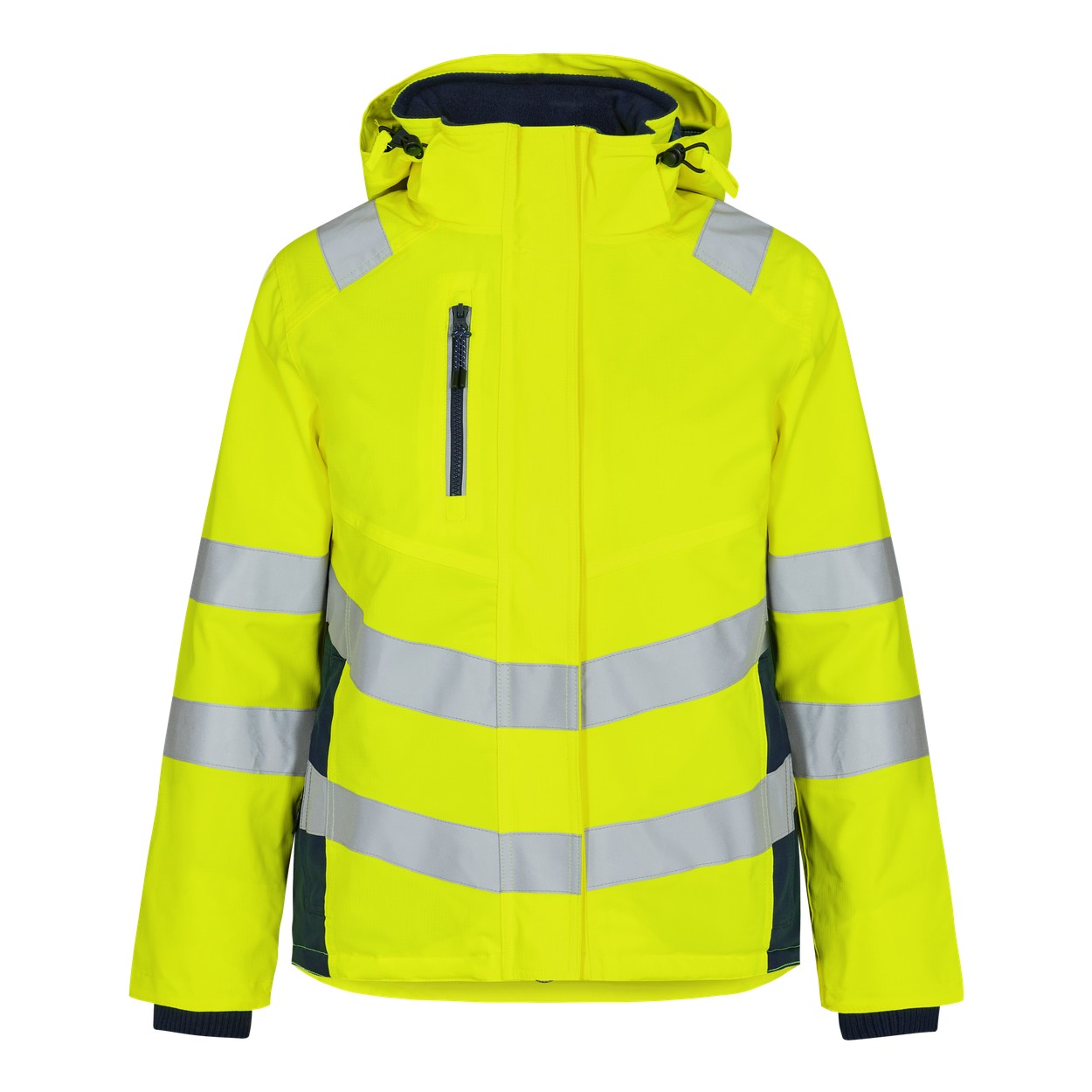 ENGEL Safety 1943-930 Damen Winterjacke in Gelb/Blue Ink – Vorderansicht